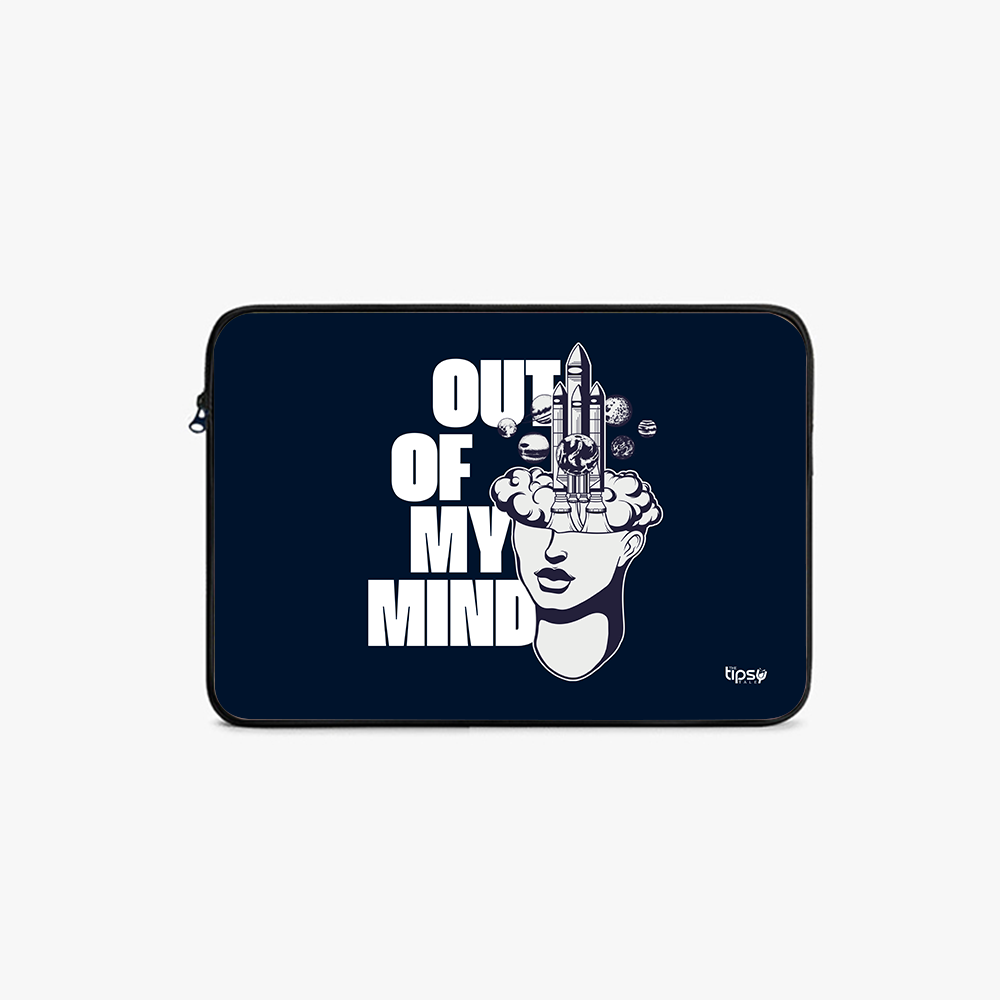 "OUT OF MY MIND" Laptop Sleeves:Bold Modern Design for Every Size