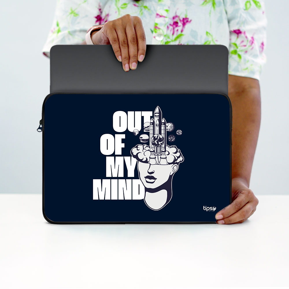 "OUT OF MY MIND" Laptop Sleeves:Bold Modern Design for Every Size