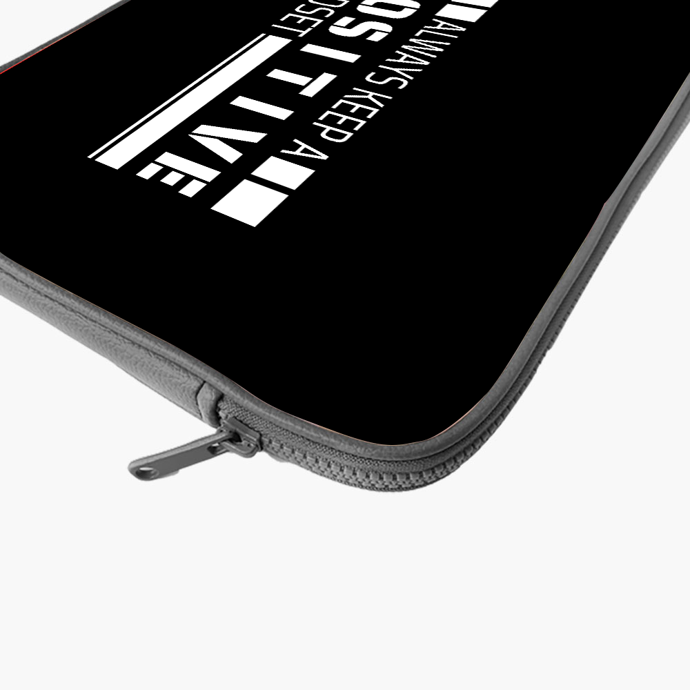 "POSITIVE MINDSET" Laptop Sleeves:Bold Modern Design for Every Size