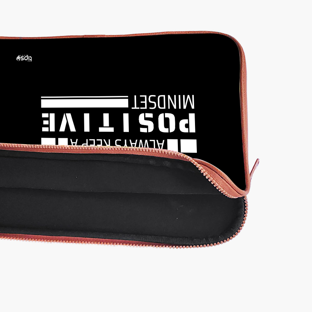 "POSITIVE MINDSET" Laptop Sleeves:Bold Modern Design for Every Size