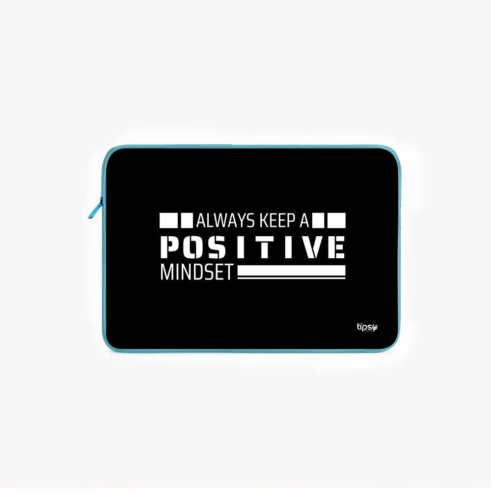 "POSITIVE MINDSET" Laptop Sleeves:Bold Modern Design for Every Size