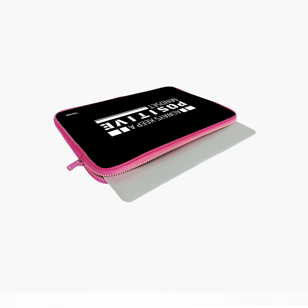 "POSITIVE MINDSET" Laptop Sleeves:Bold Modern Design for Every Size