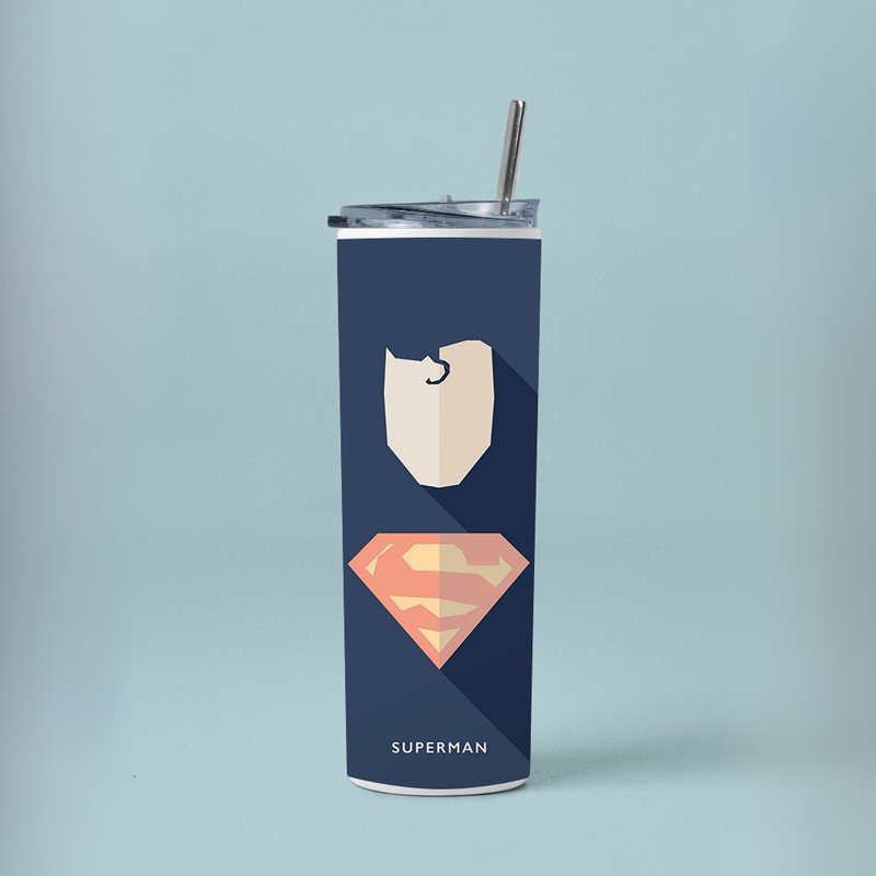 "SUPERMAN - DC WB" Tumbler with Metal Straw