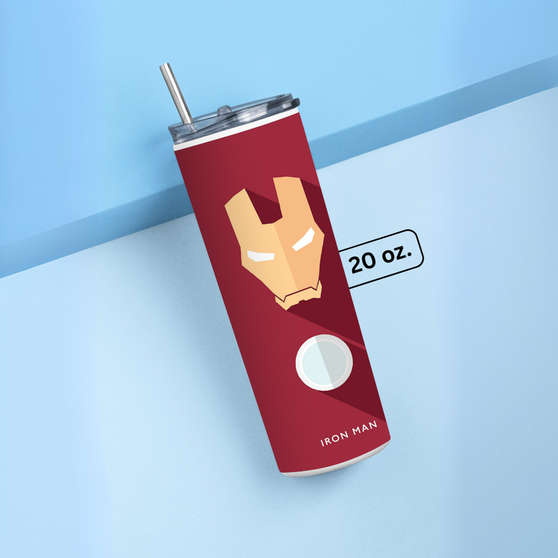 " IRONMAN - JARVIS" Tumbler with Metal Straw