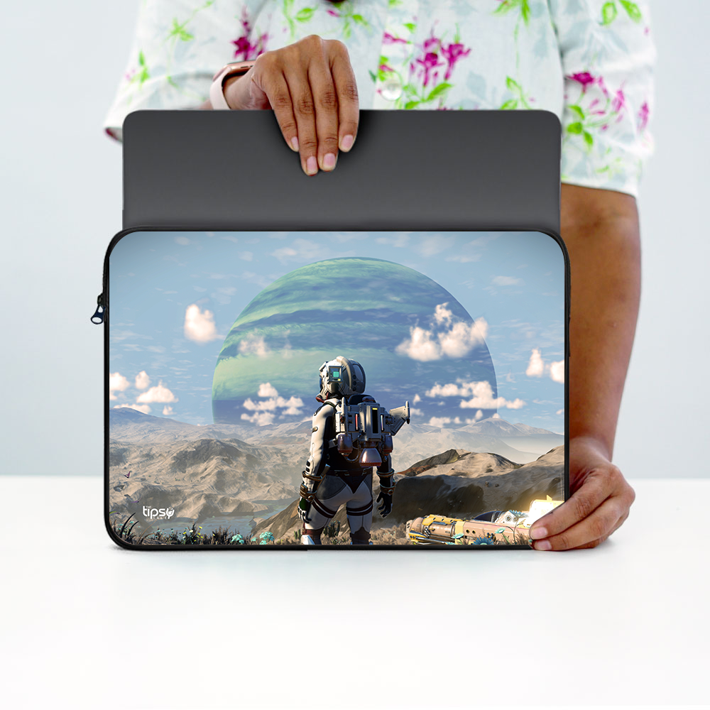 " In a New Planet: Space Edition" Laptop Sleeves:Bold Modern Design for Every Size