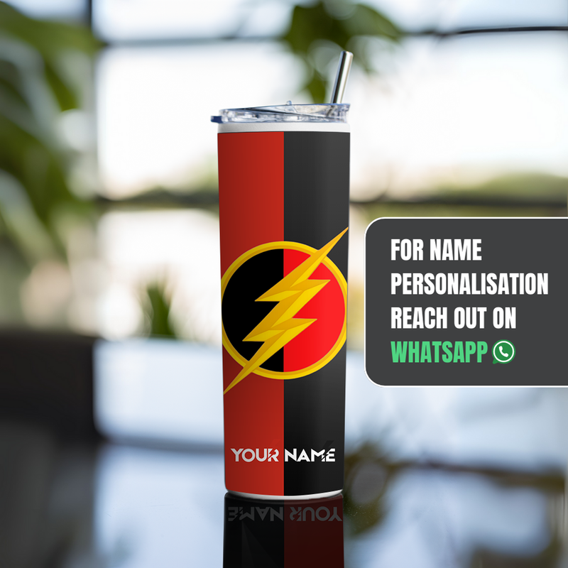 "FLASH - THE SYMBOL" Tumbler with Metal Straw