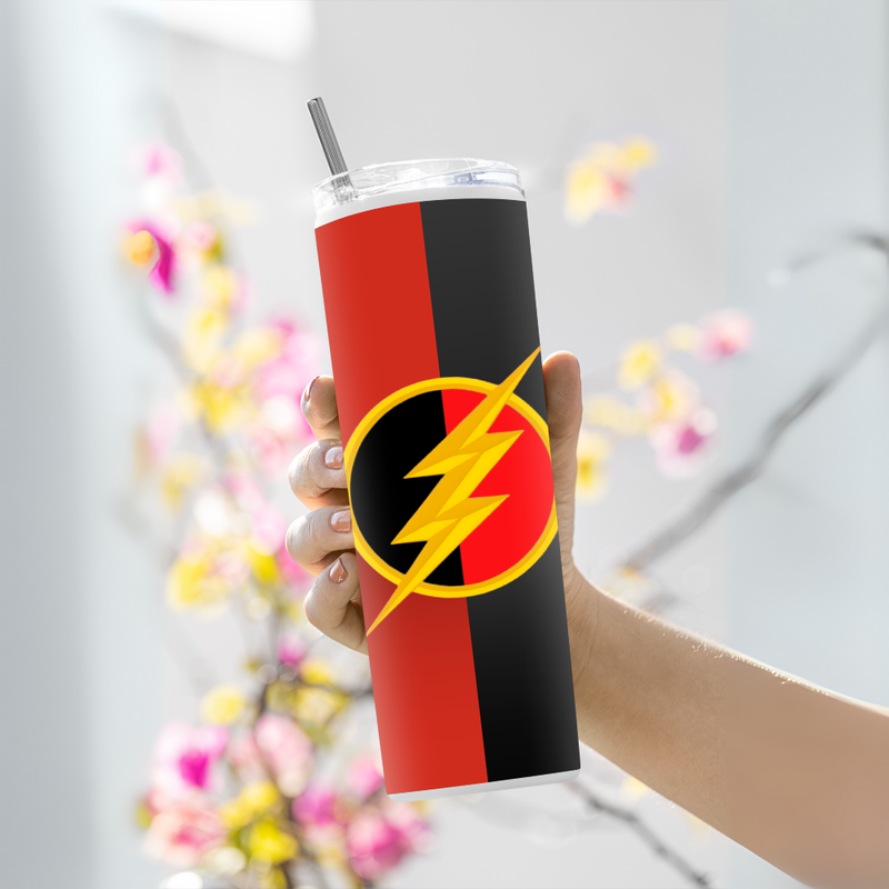 "FLASH - THE SYMBOL" Tumbler with Metal Straw