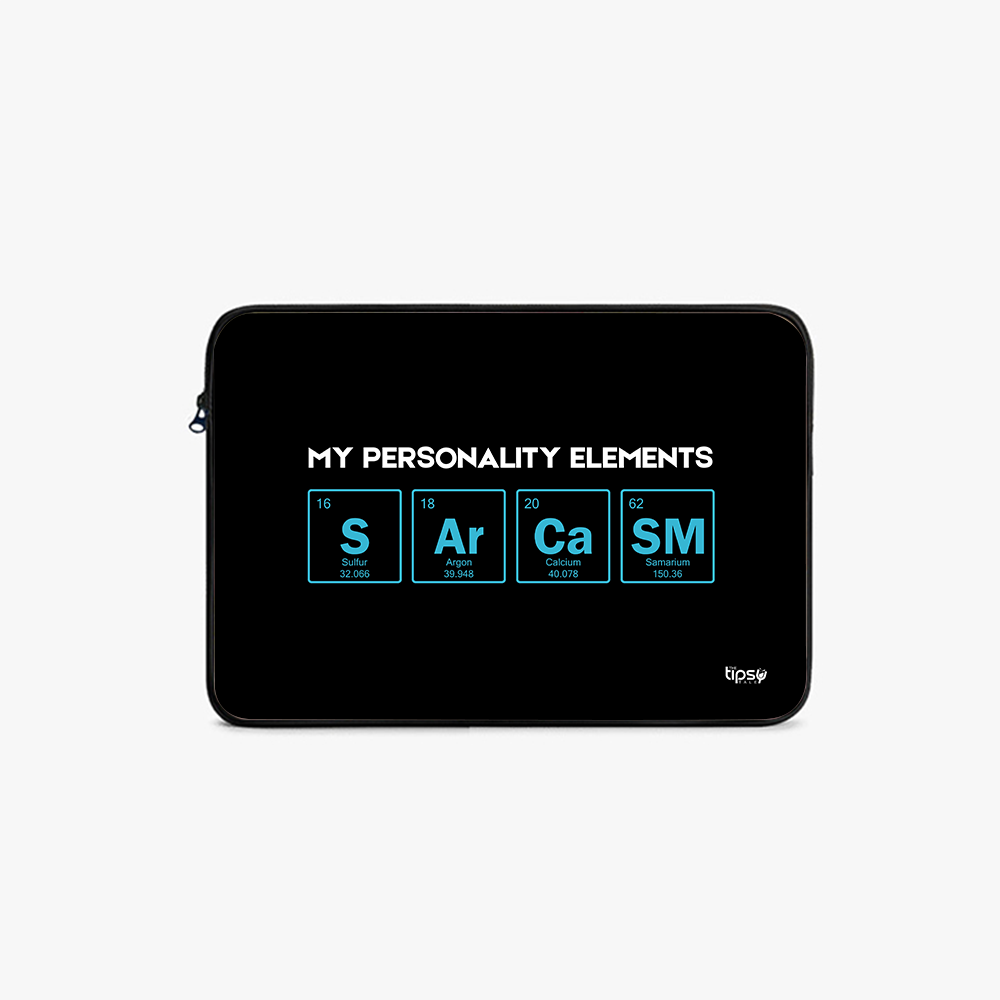 "My Personality Elements: Periodic Table" Laptop Sleeves:Bold Modern Design for Every Size