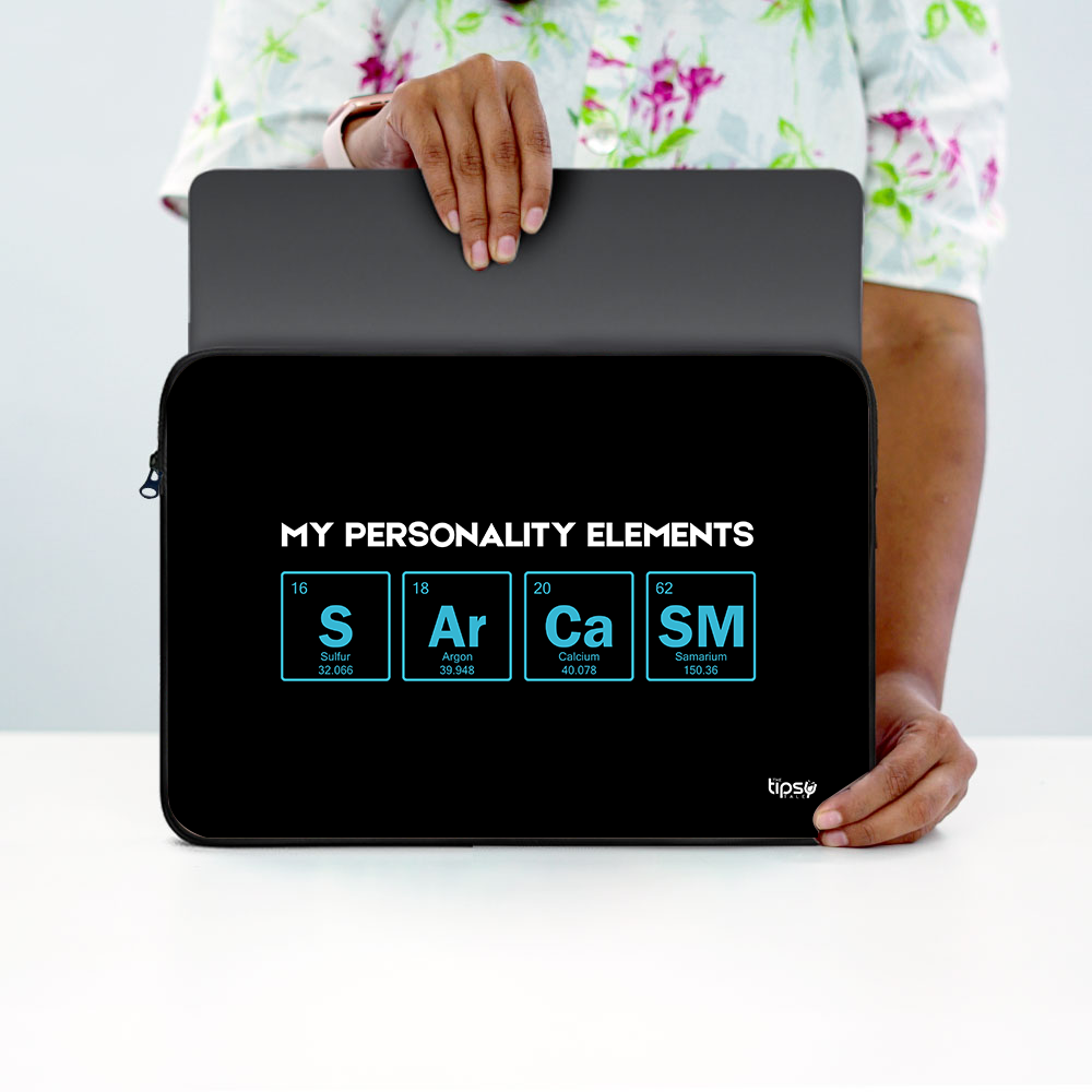 "My Personality Elements: Periodic Table" Laptop Sleeves:Bold Modern Design for Every Size