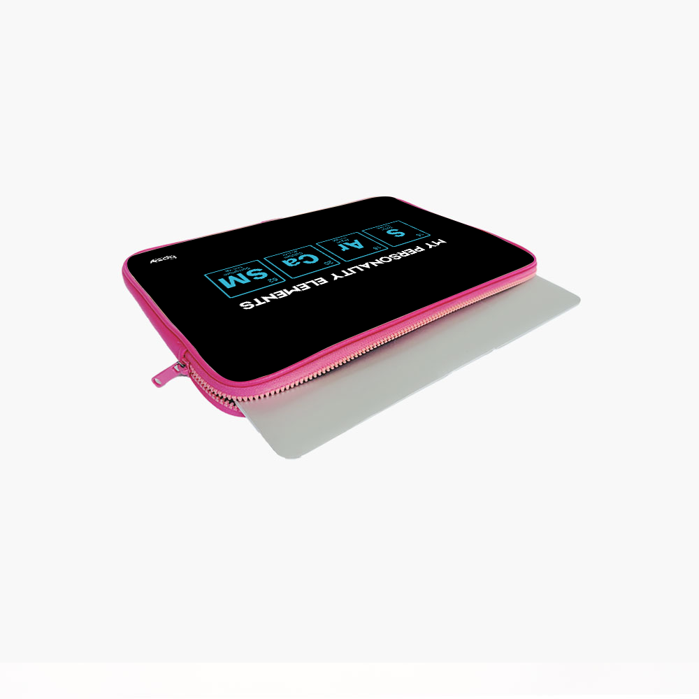 "My Personality Elements: Periodic Table" Laptop Sleeves:Bold Modern Design for Every Size