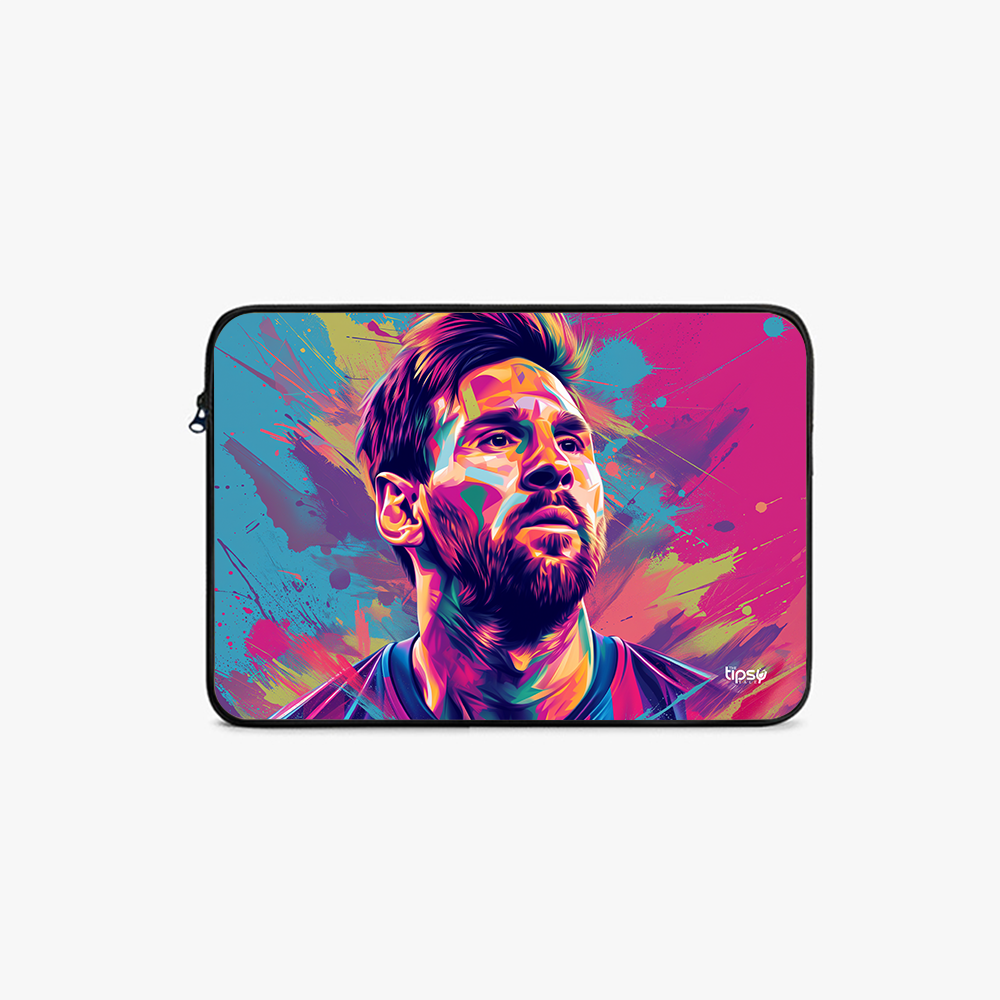 "Messi:Illustration Art" Laptop Sleeves:Bold Modern Design for Every Size