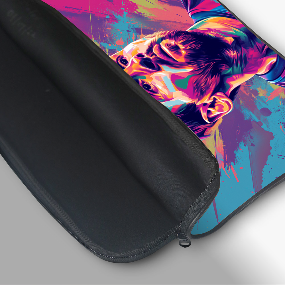 "Messi:Illustration Art" Laptop Sleeves:Bold Modern Design for Every Size