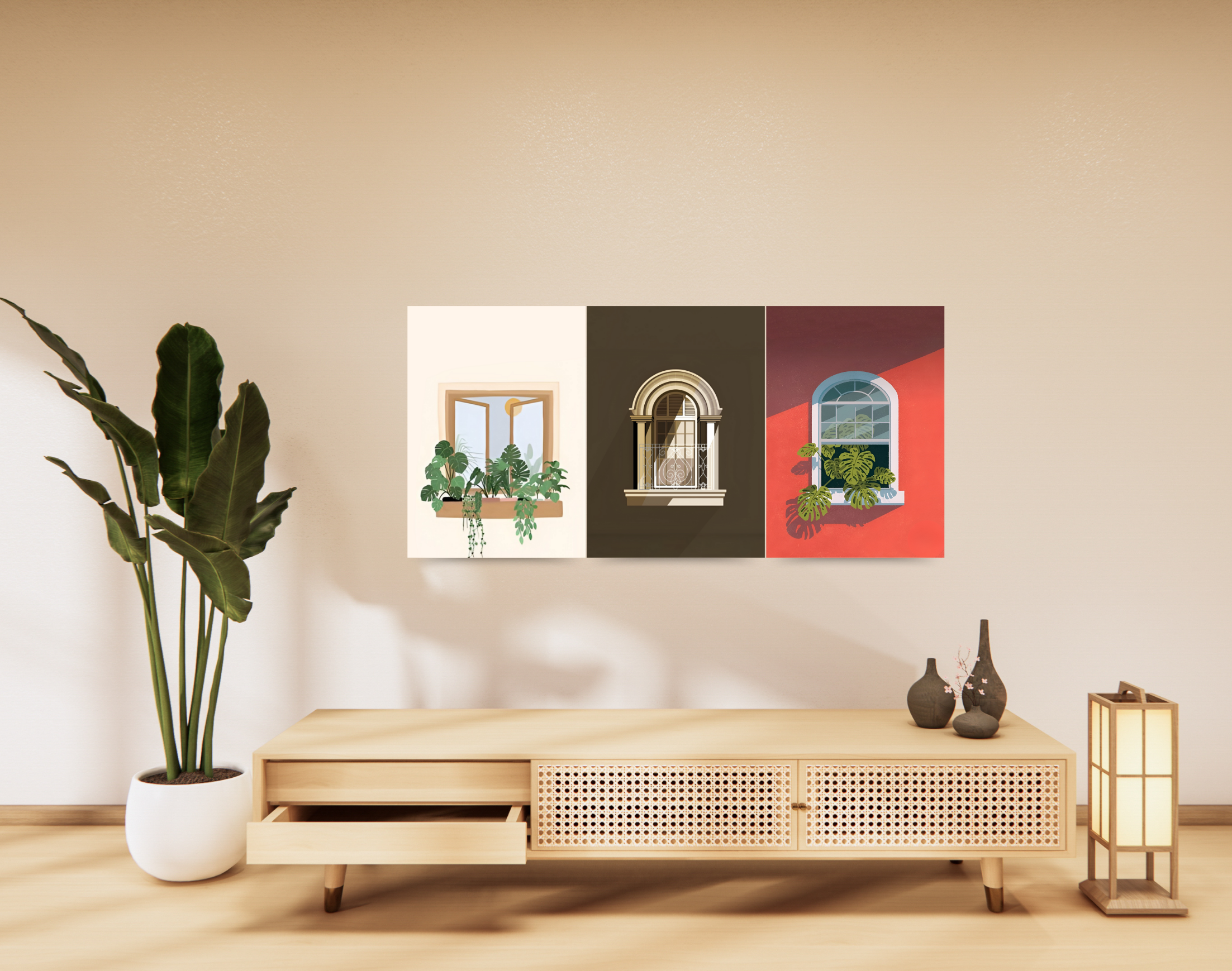 " URBAN WINDOWS"- Shiny & Sturdy Metallic Poster Art That Pops & Sticks