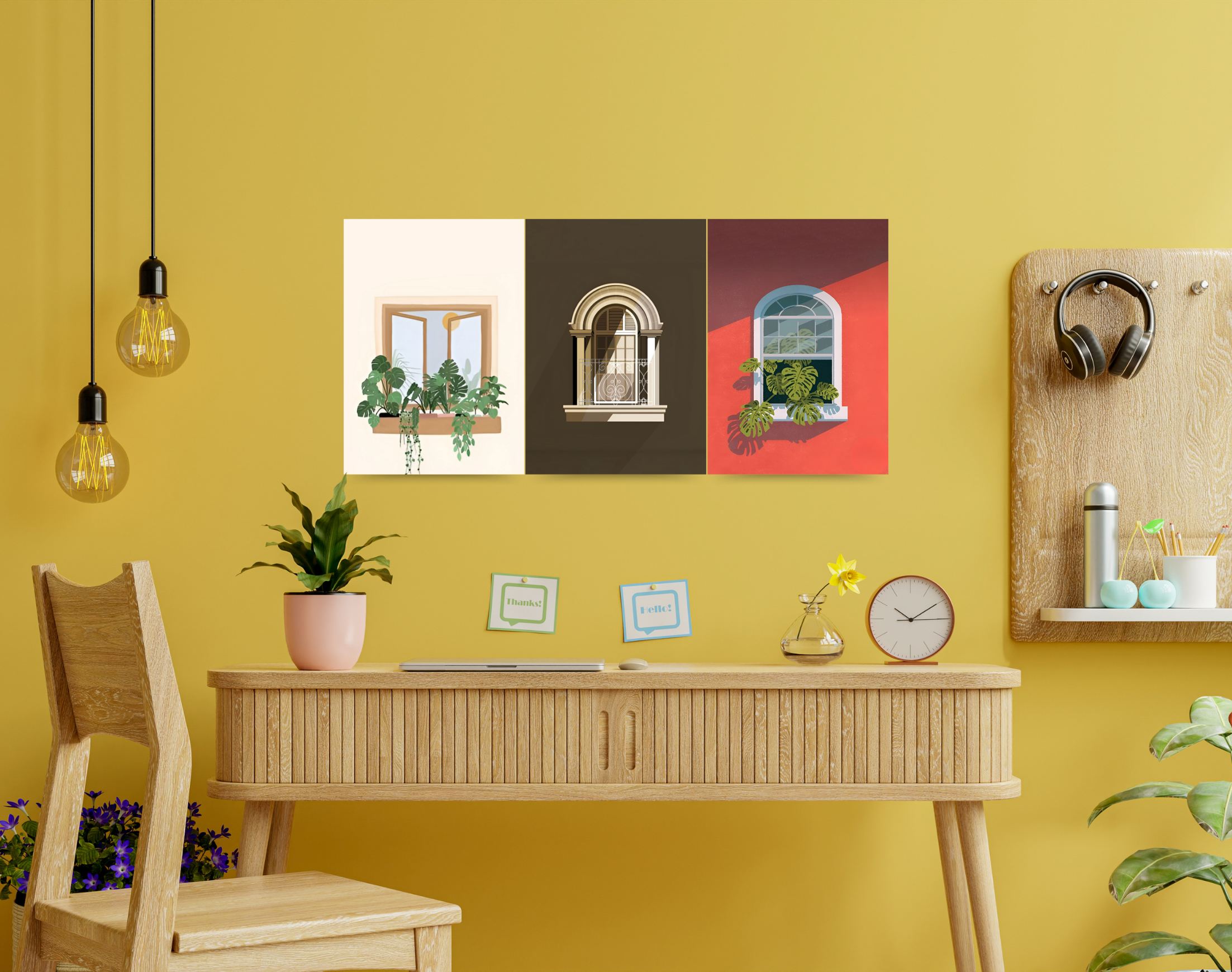 " URBAN WINDOWS"- Shiny & Sturdy Metallic Poster Art That Pops & Sticks