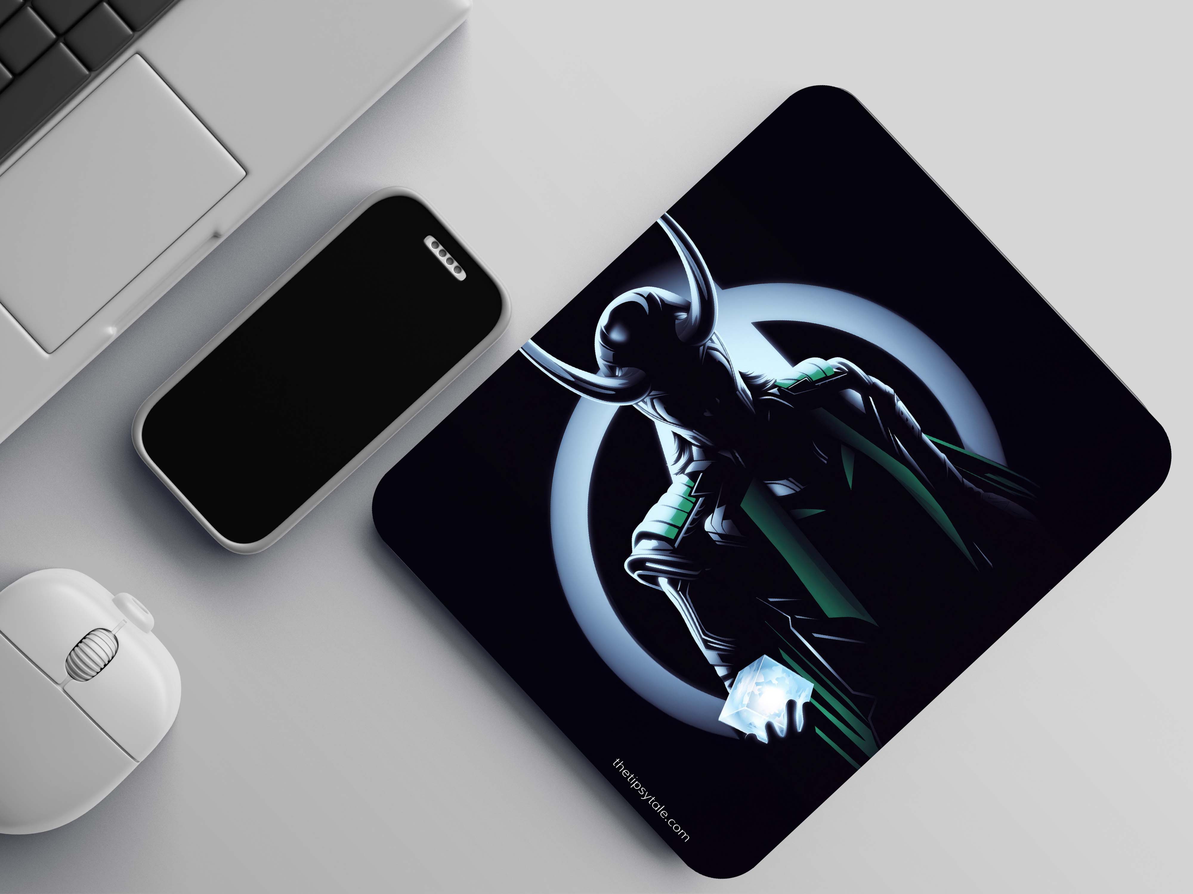 "I AM LOKI OF ASGARD -MARVEL" Mousepad Enhance Your Workspace with Style