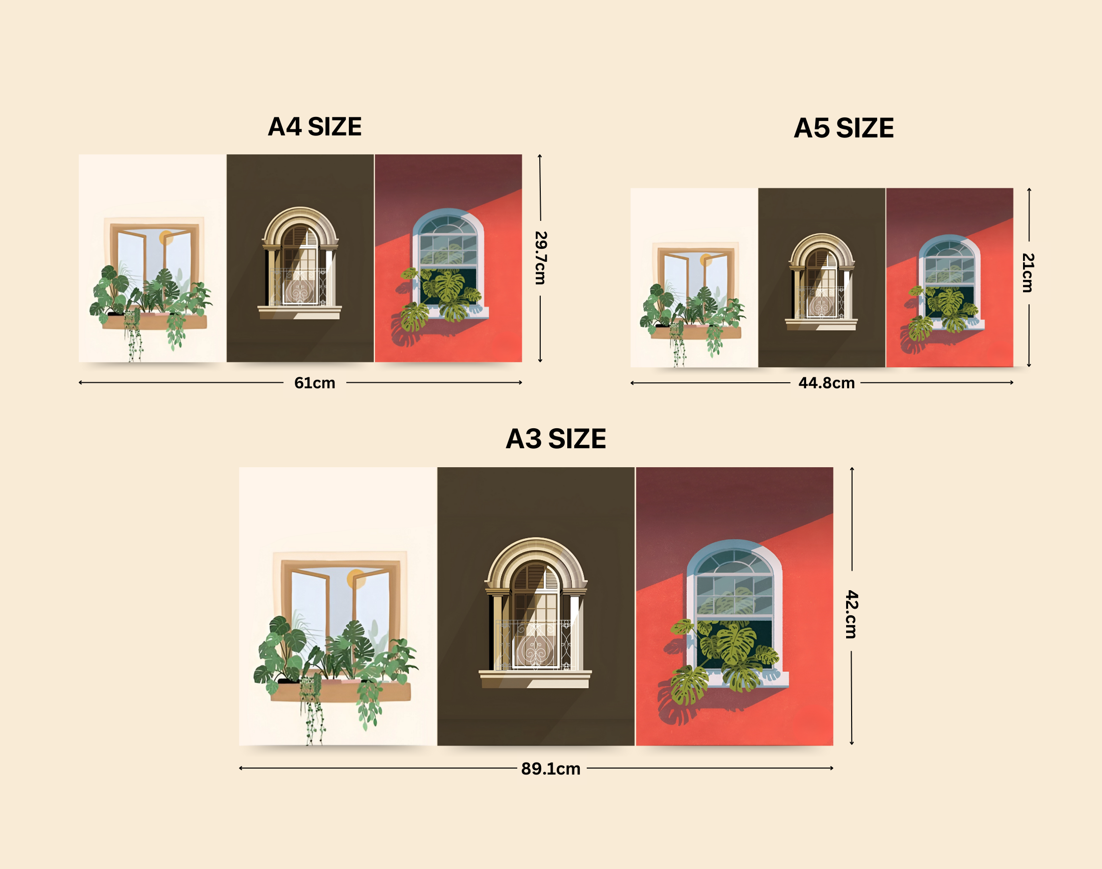 " URBAN WINDOWS"- Shiny & Sturdy Metallic Poster Art That Pops & Sticks