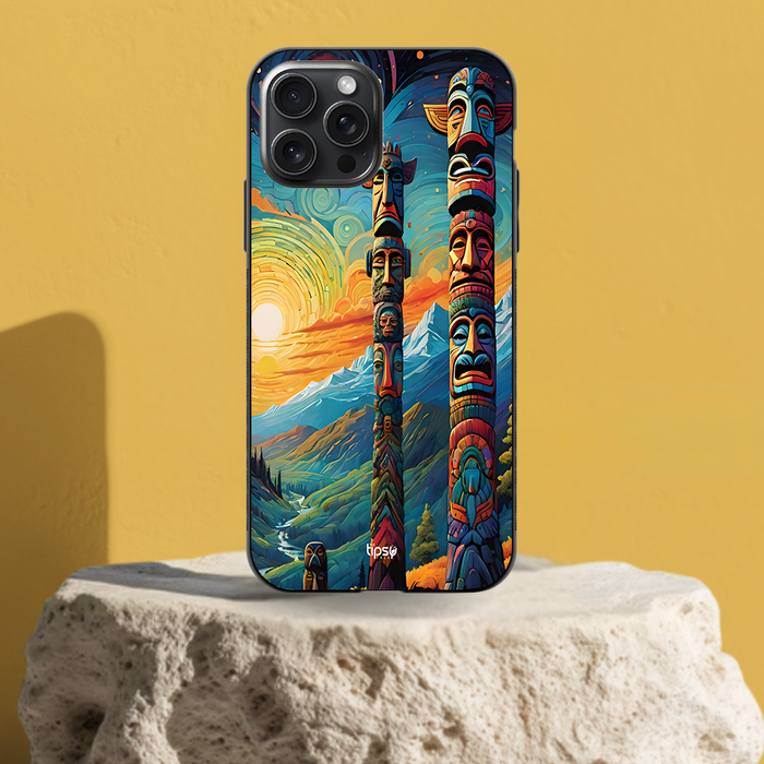 COLORFUL TOTEM POLES  -Mobile Covers Shock Resistant, Slim & Stylish Cases