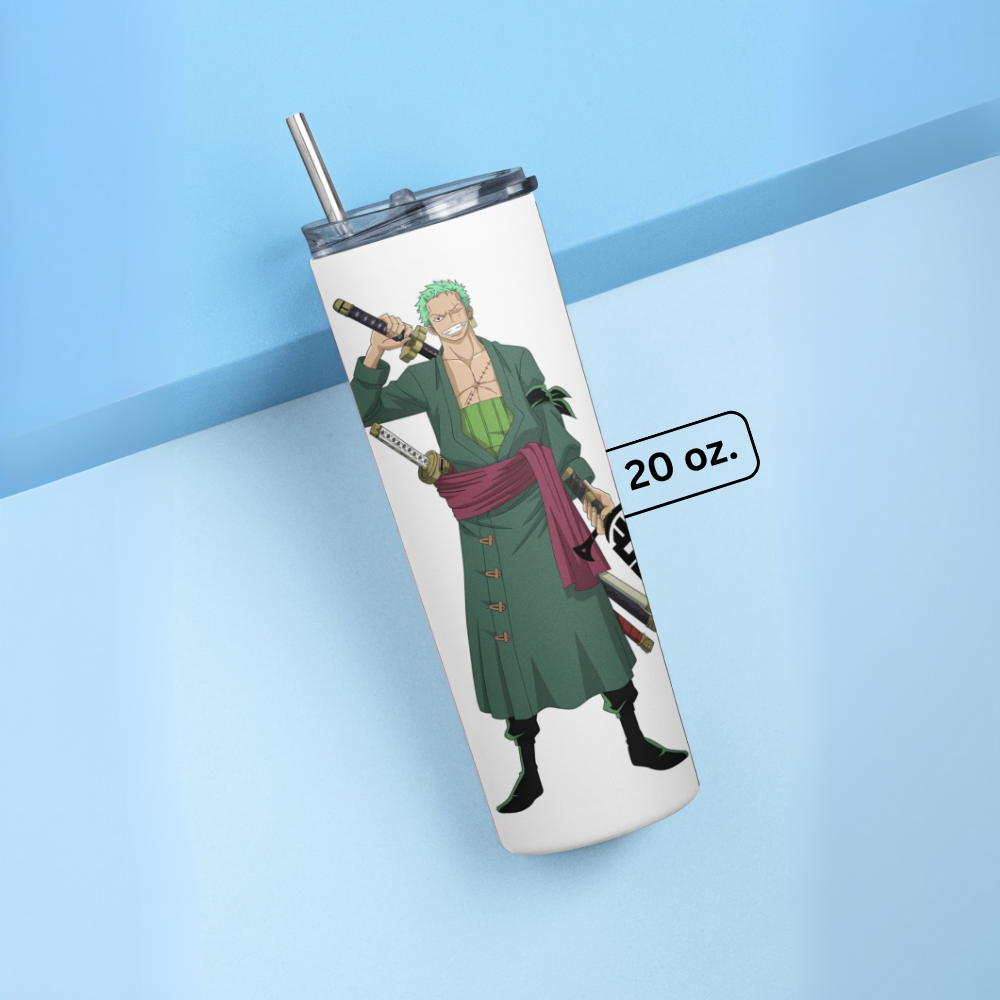 " One Piece : Zoro" Tumbler with Metal Straw
