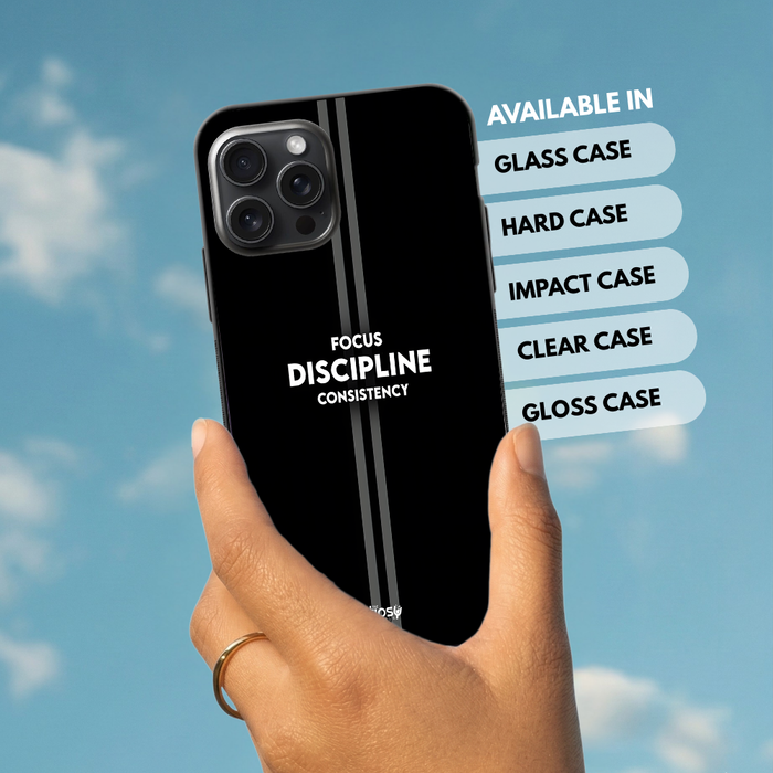 FOCUS DISCIPLINE CONSISTENCY -Mobile Covers Shock Resistant, Slim & Stylish Cases
