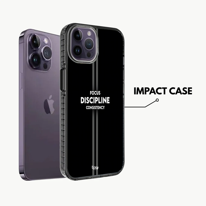 FOCUS DISCIPLINE CONSISTENCY -Mobile Covers Shock Resistant, Slim & Stylish Cases