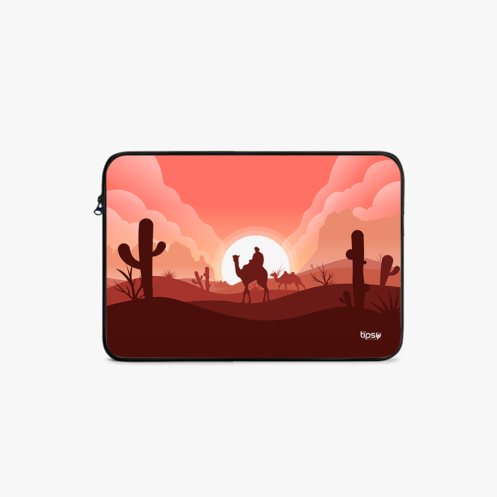 "DESERT ANIMATION VIEW" Laptop Sleeves:Bold Modern Design for Every Size