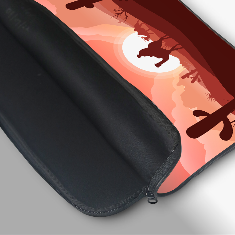 "DESERT ANIMATION VIEW" Laptop Sleeves:Bold Modern Design for Every Size