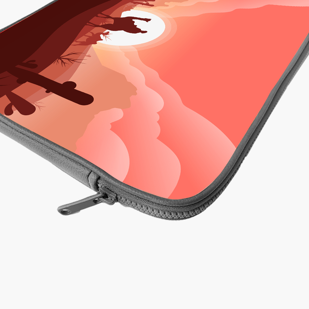 "DESERT ANIMATION VIEW" Laptop Sleeves:Bold Modern Design for Every Size