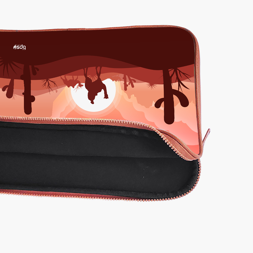 "DESERT ANIMATION VIEW" Laptop Sleeves:Bold Modern Design for Every Size