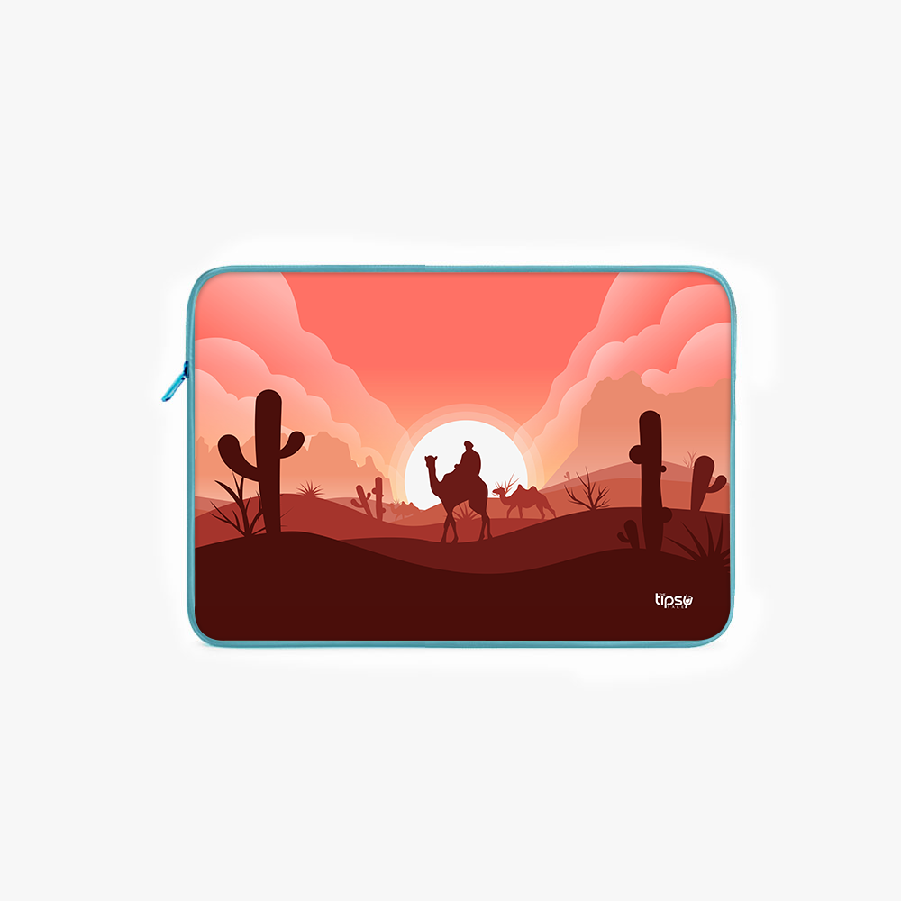 "DESERT ANIMATION VIEW" Laptop Sleeves:Bold Modern Design for Every Size