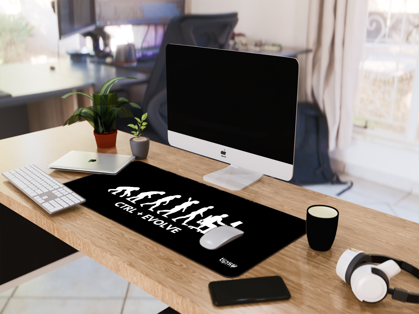 "CTRL + EVOLVE: EVOLUTION" Gaming Mousepad- Elevate Your Gaming Experience