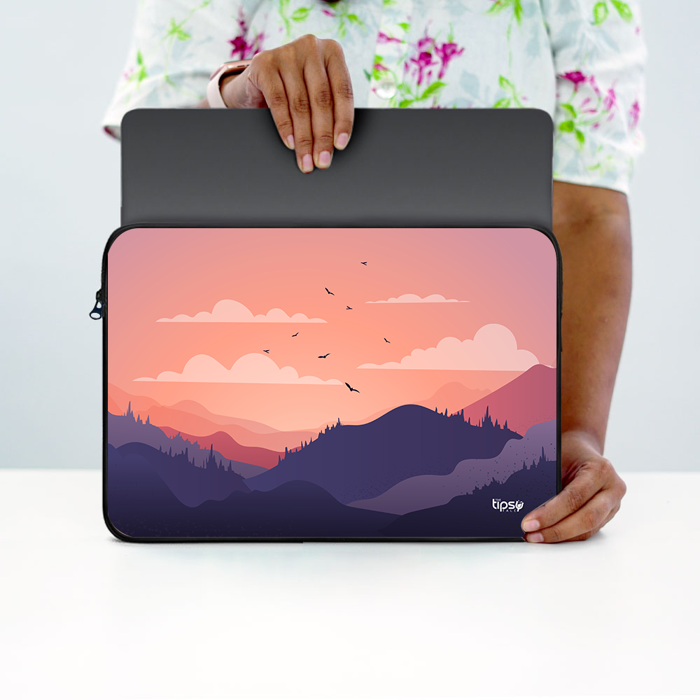 "ANIMATTED NATURE VIEW" Laptop Sleeves:Bold Modern Design for Every Size