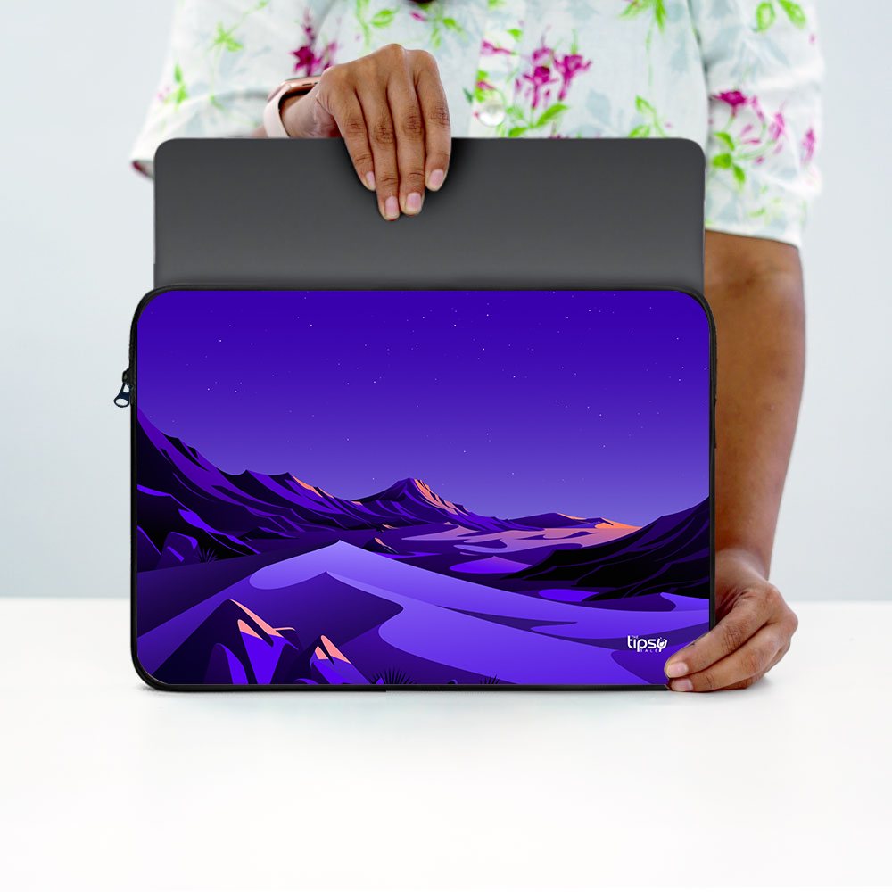 "PURPLE MOUNTAINS" Laptop Sleeves:Bold Modern Design for Every Size