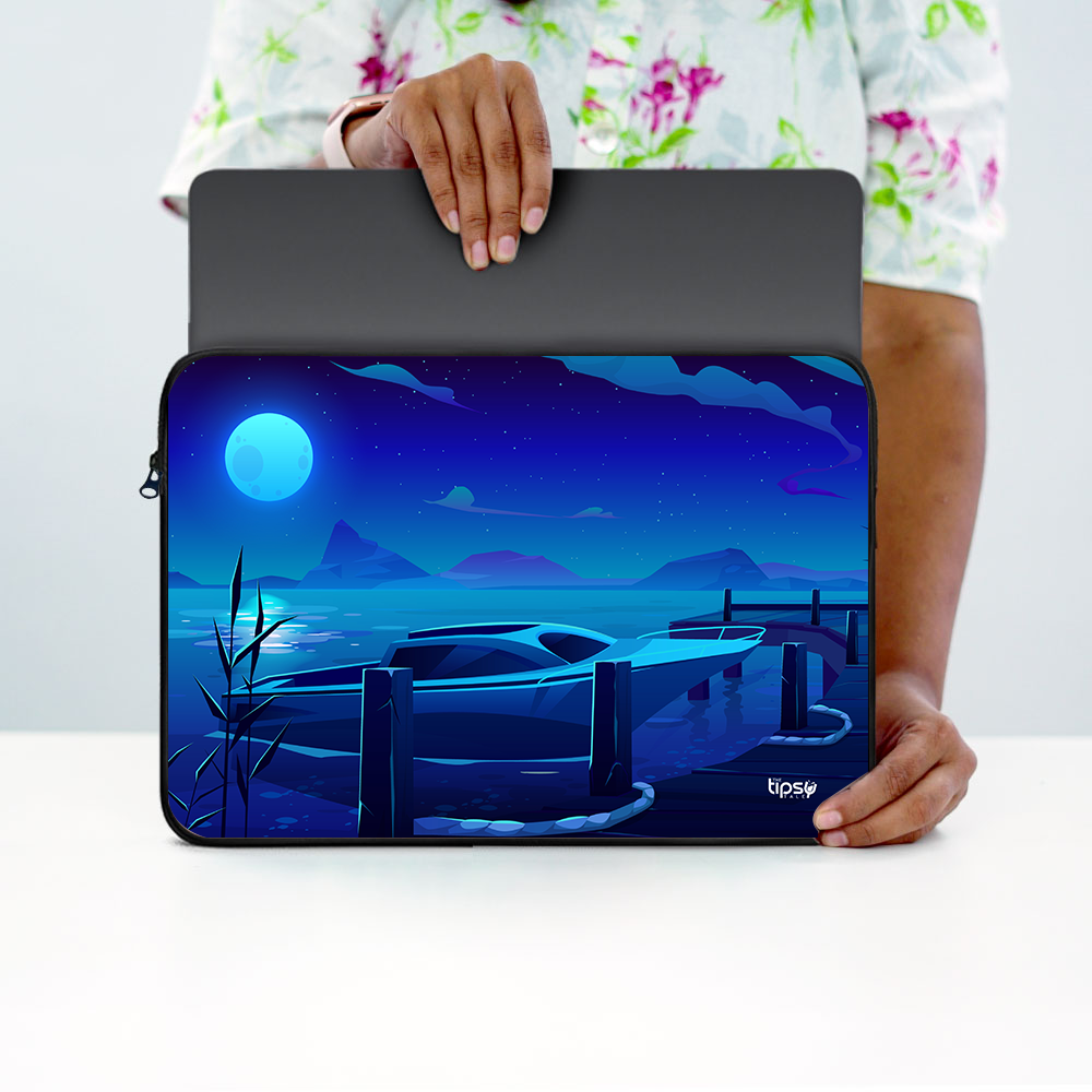 "IN THE DARK- BOAT VERSION" Laptop Sleeves:Bold Modern Design for Every Size