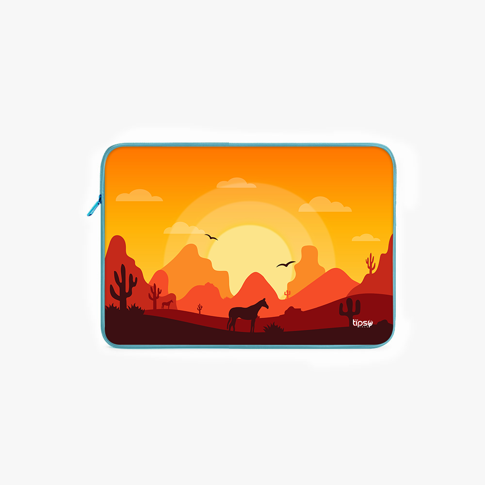 "HORSE IN THE DESERT" Laptop Sleeves:Bold Modern Design for Every Size