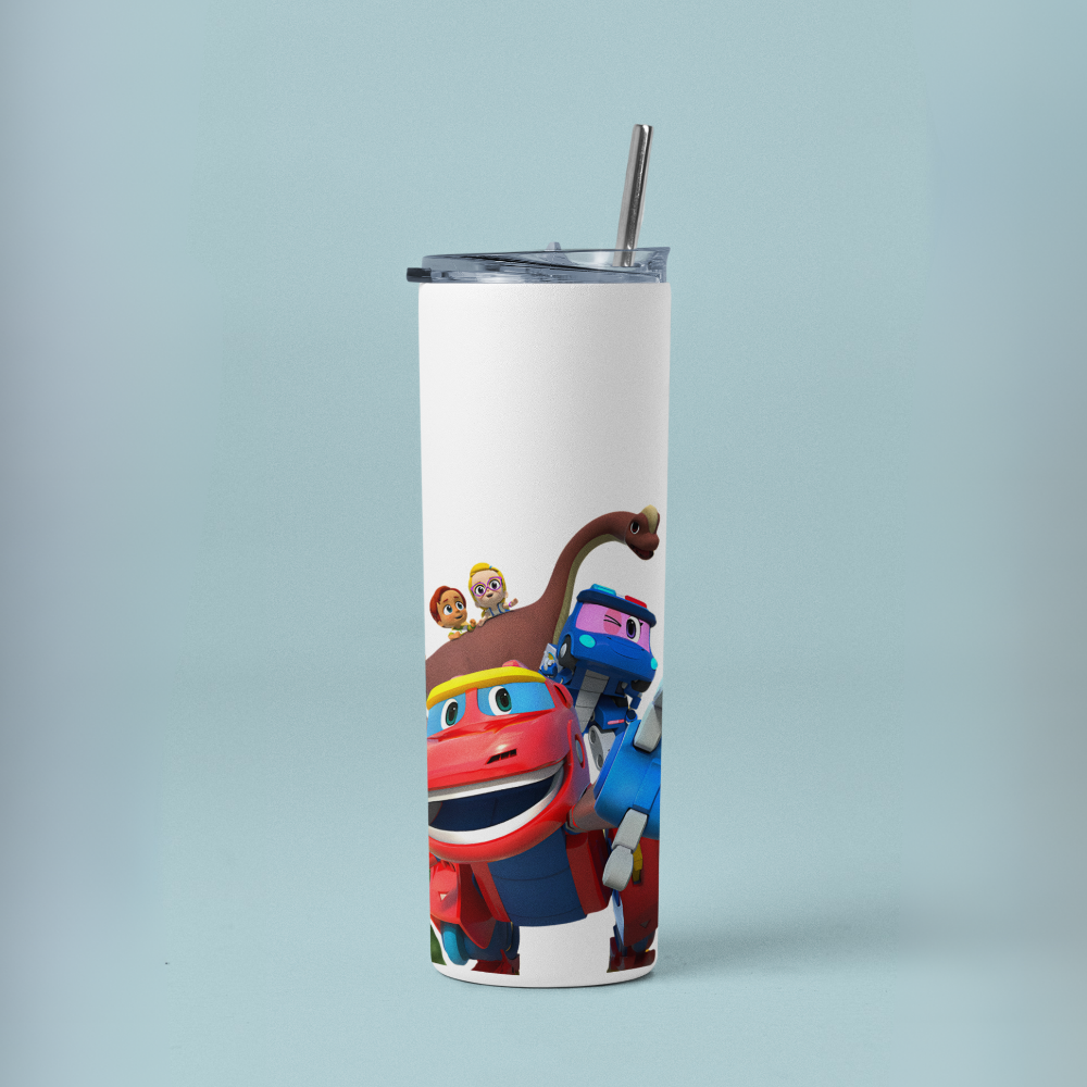 "Go Go Dino" Tumbler with Metal Straw