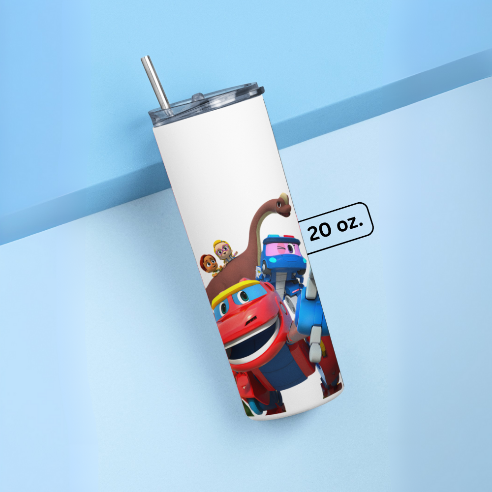 "Go Go Dino" Tumbler with Metal Straw