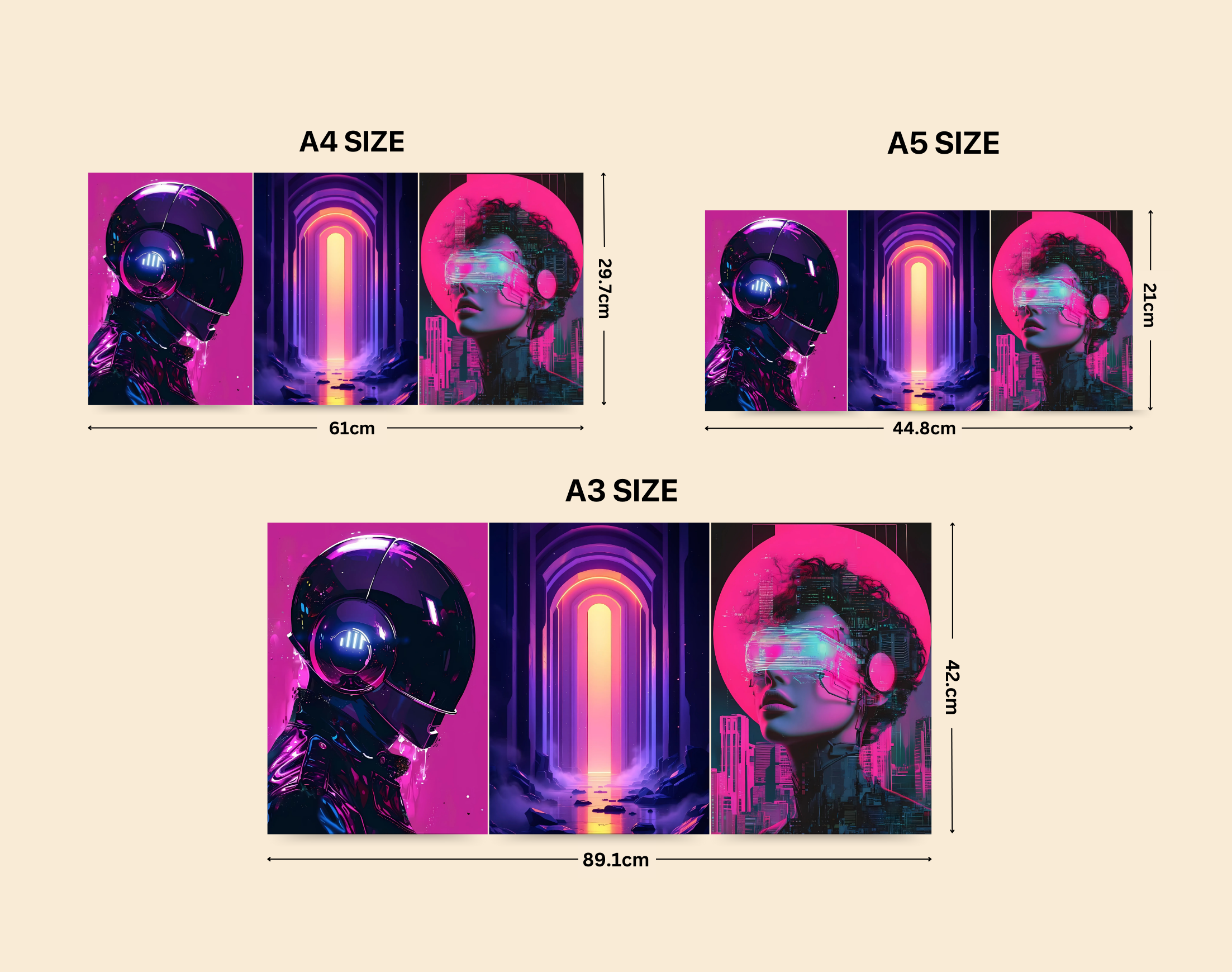 "AI IN VIRTUAL"- Shiny & Sturdy Metallic Poster Art That Pops & Sticks