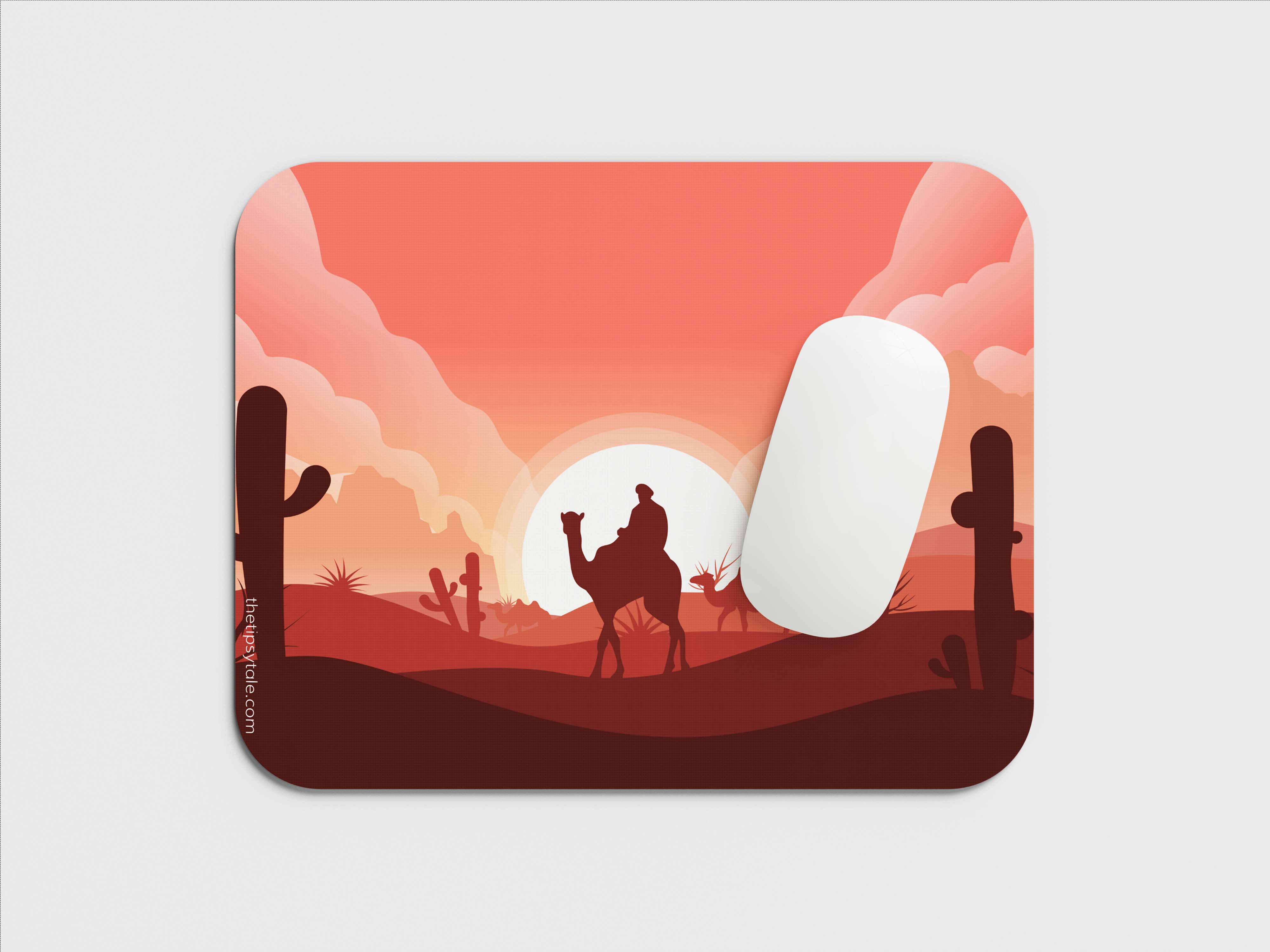 "DESERT ANIMATION VIEW" Mousepad Enhance Your Workspace with Style