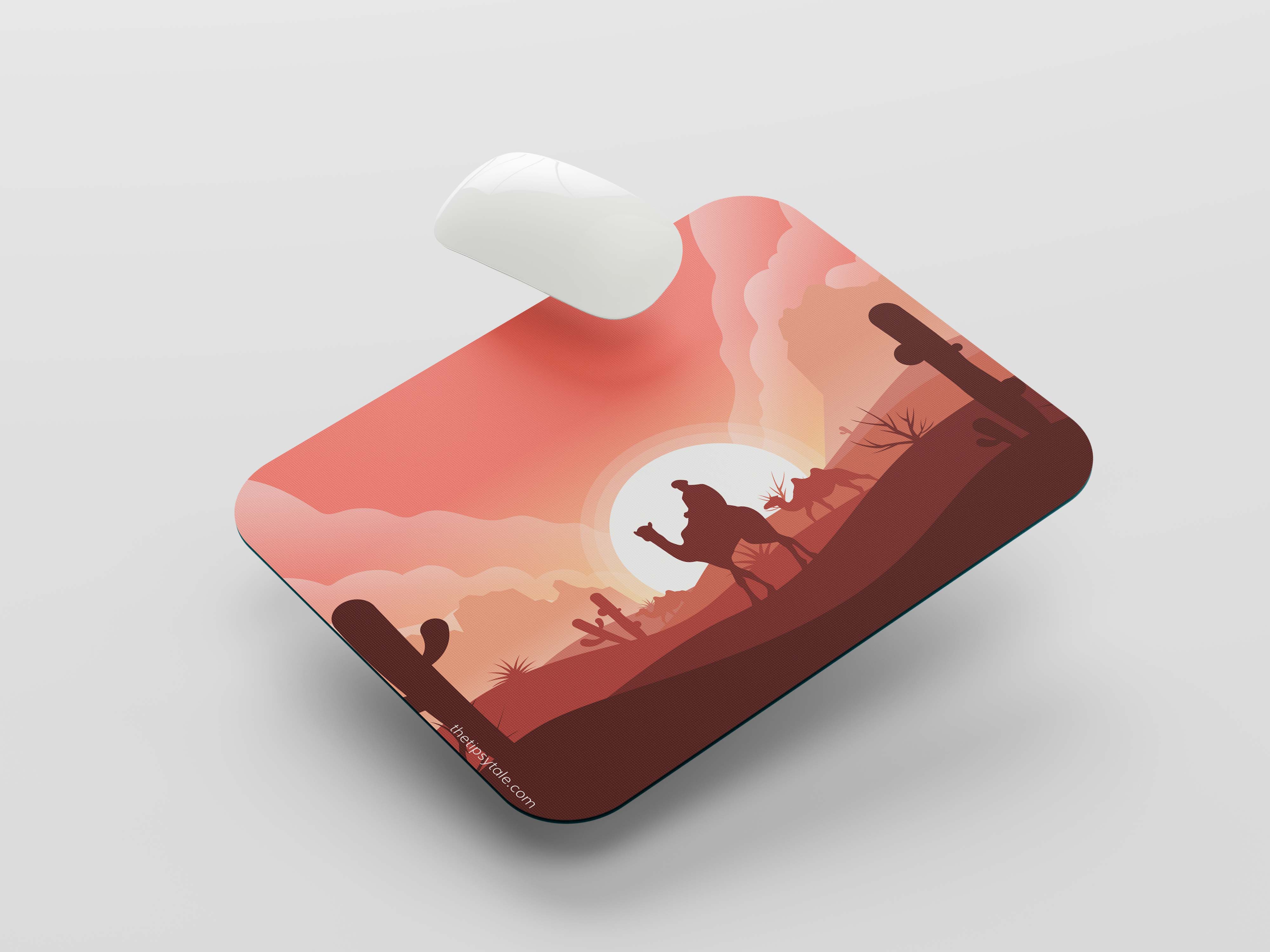 "DESERT ANIMATION VIEW" Mousepad Enhance Your Workspace with Style