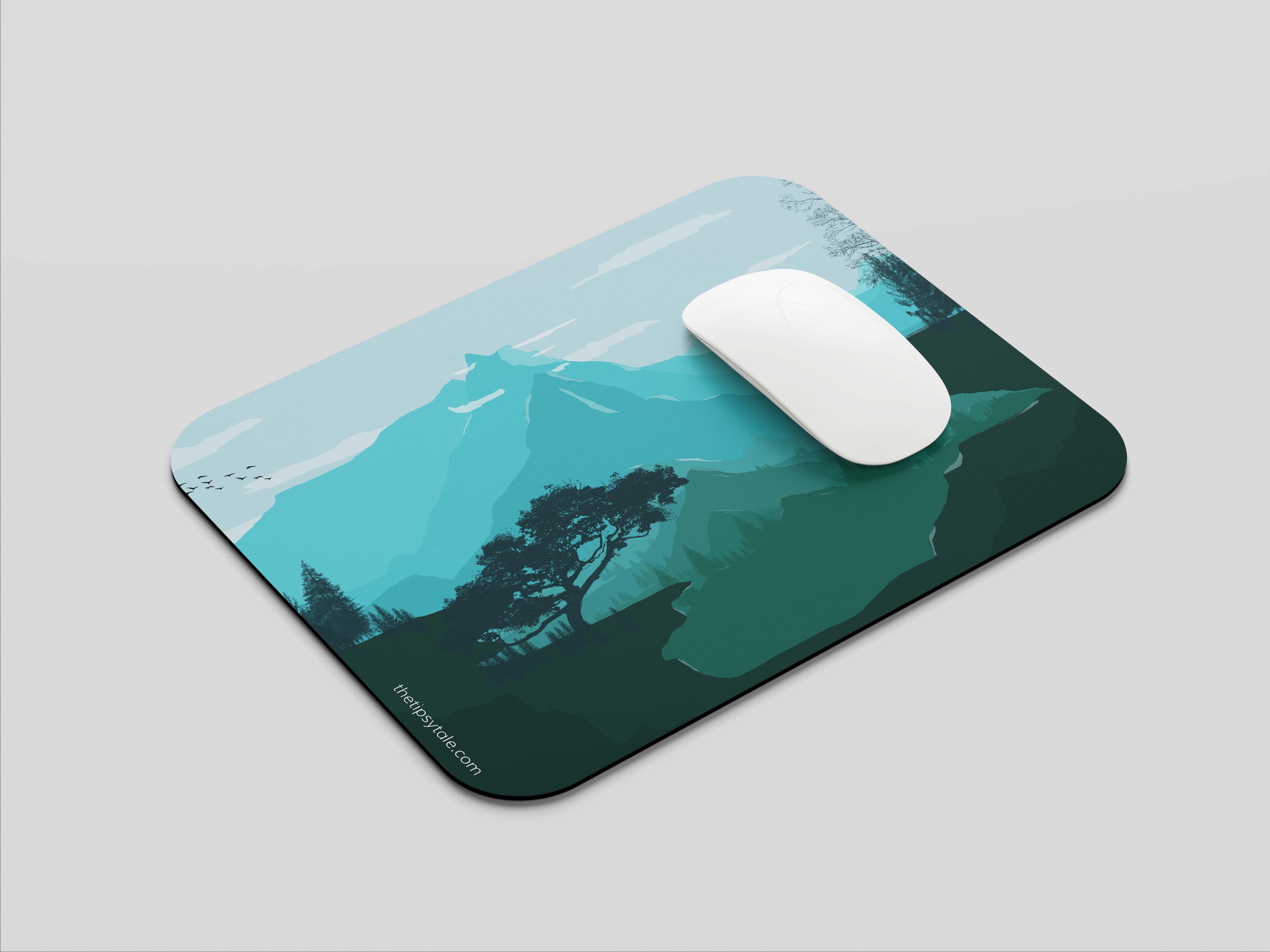 "WOLF IN THE FOREST" Mousepad Enhance Your Workspace with Style