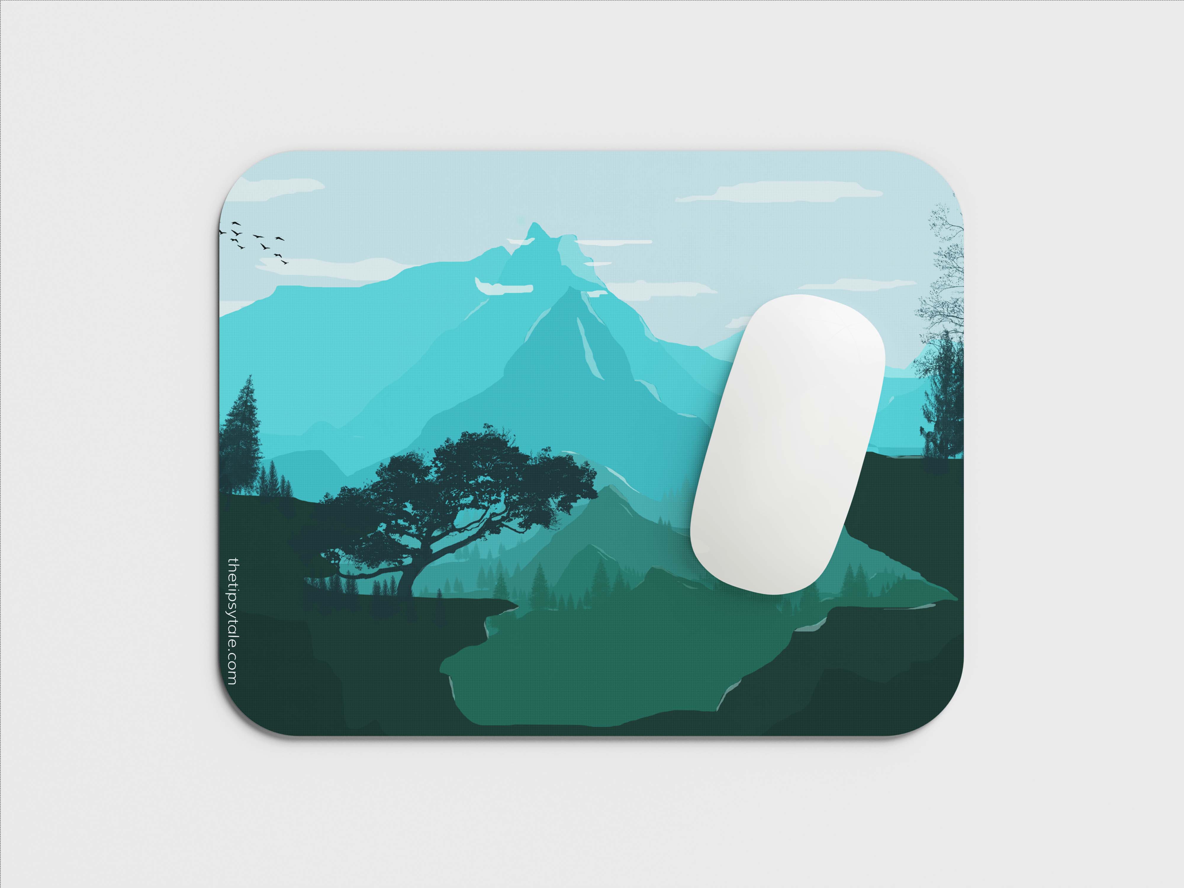 "WOLF IN THE FOREST" Mousepad Enhance Your Workspace with Style