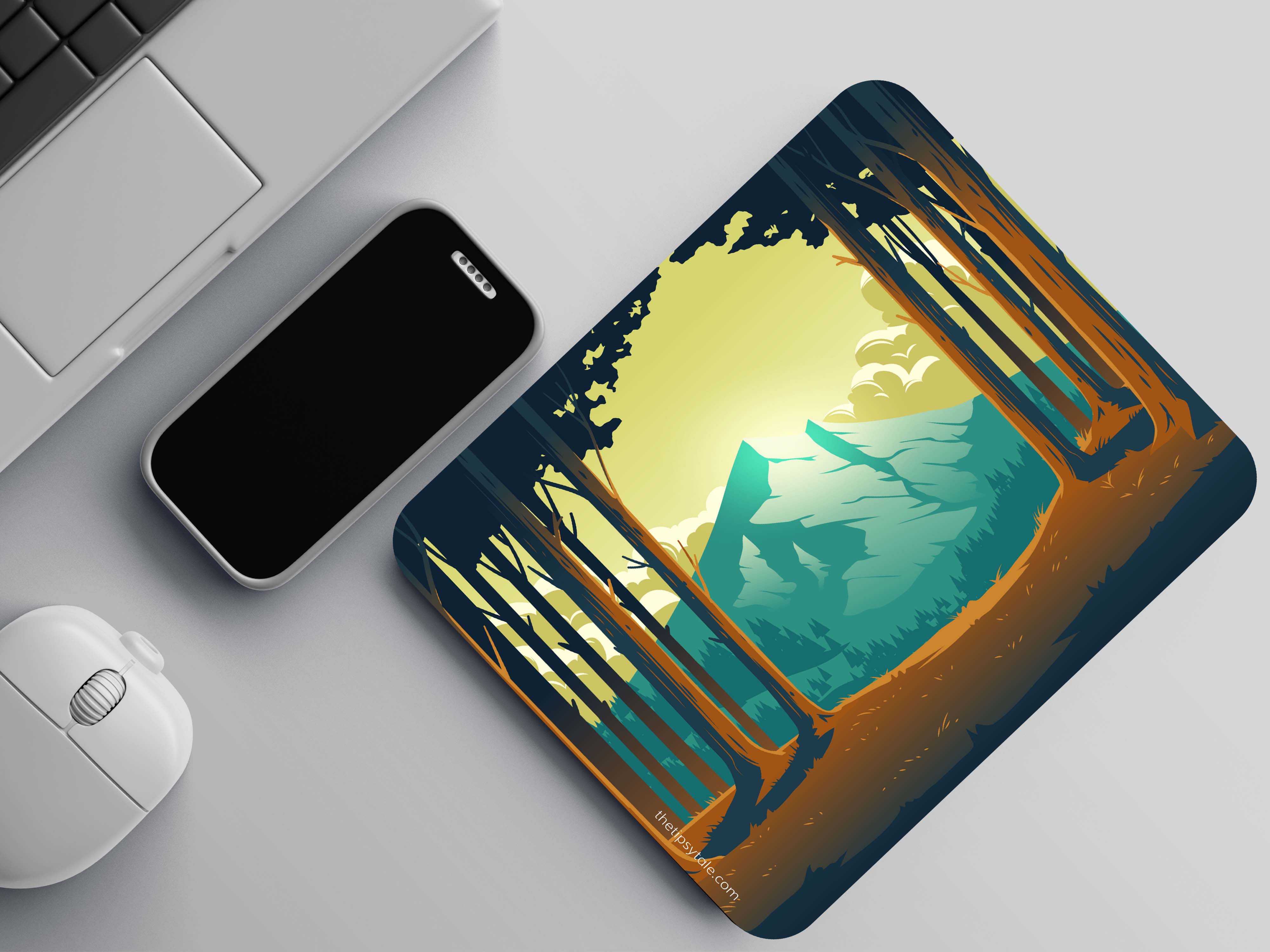 "LOST IN THE FOREST" Mousepad Enhance Your Workspace with Style