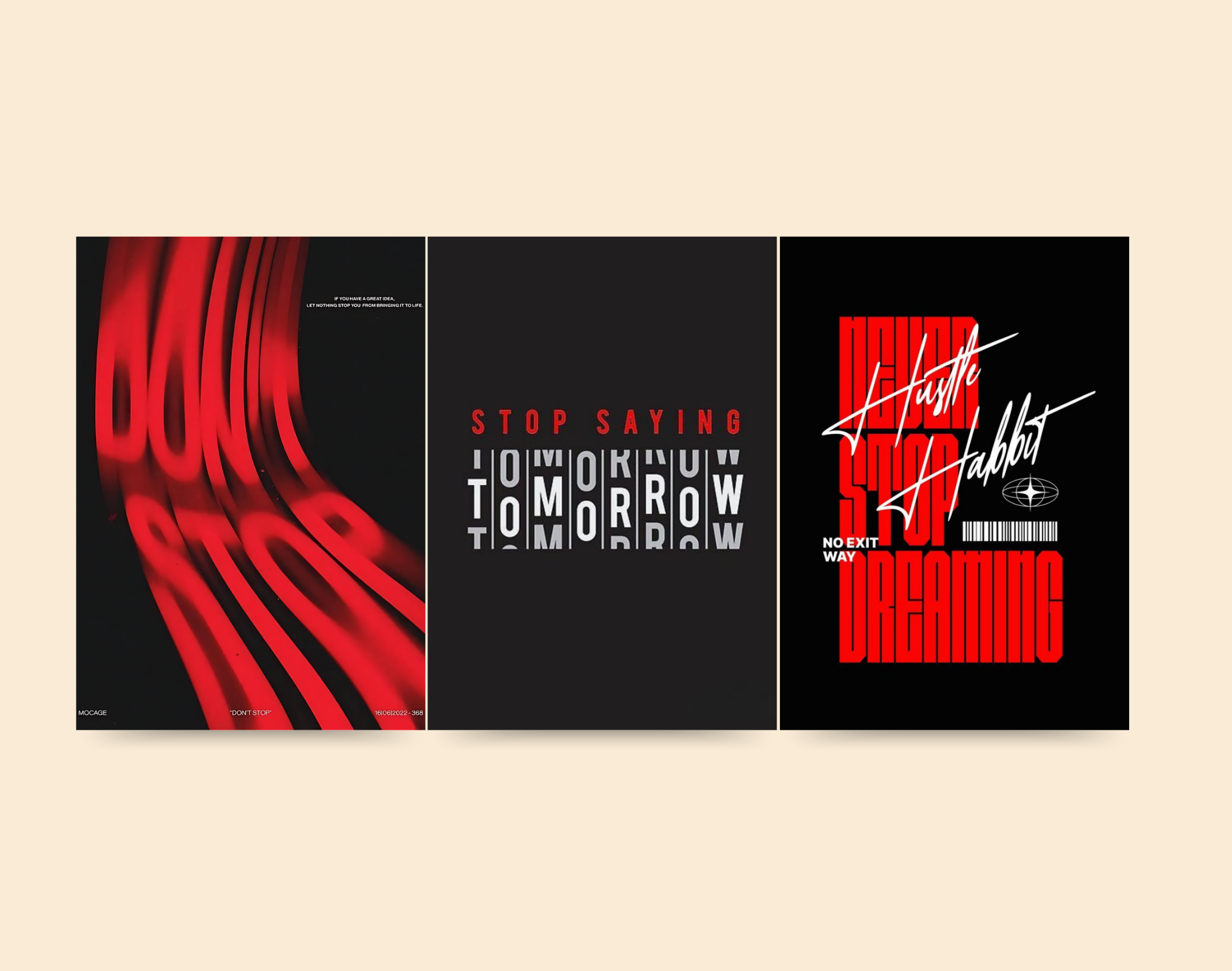 "KEEP MOTIVATION ON"- Shiny & Sturdy Metallic Poster Art That Pops & Sticks