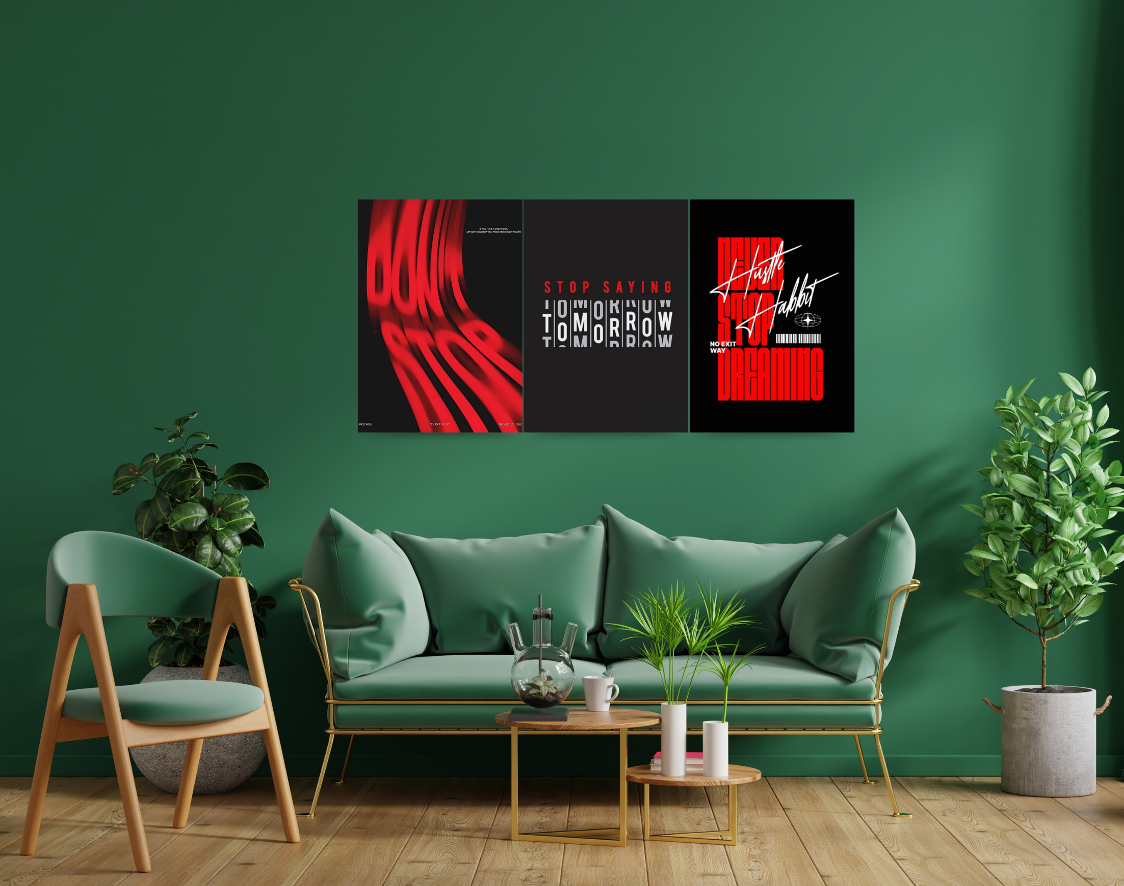 "KEEP MOTIVATION ON"- Shiny & Sturdy Metallic Poster Art That Pops & Sticks
