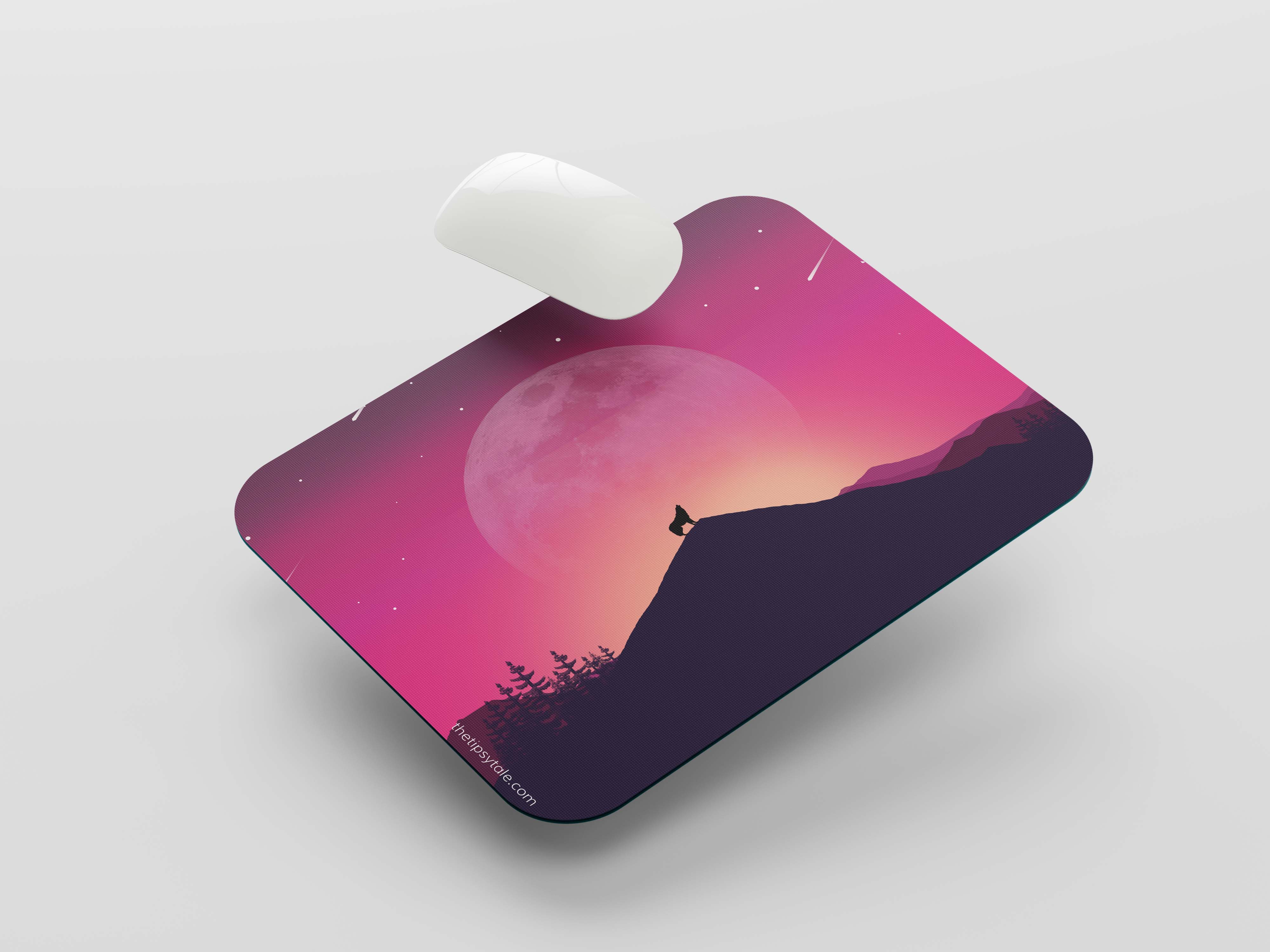 "WOLF IN THE HILLS" Mousepad Enhance Your Workspace with Style