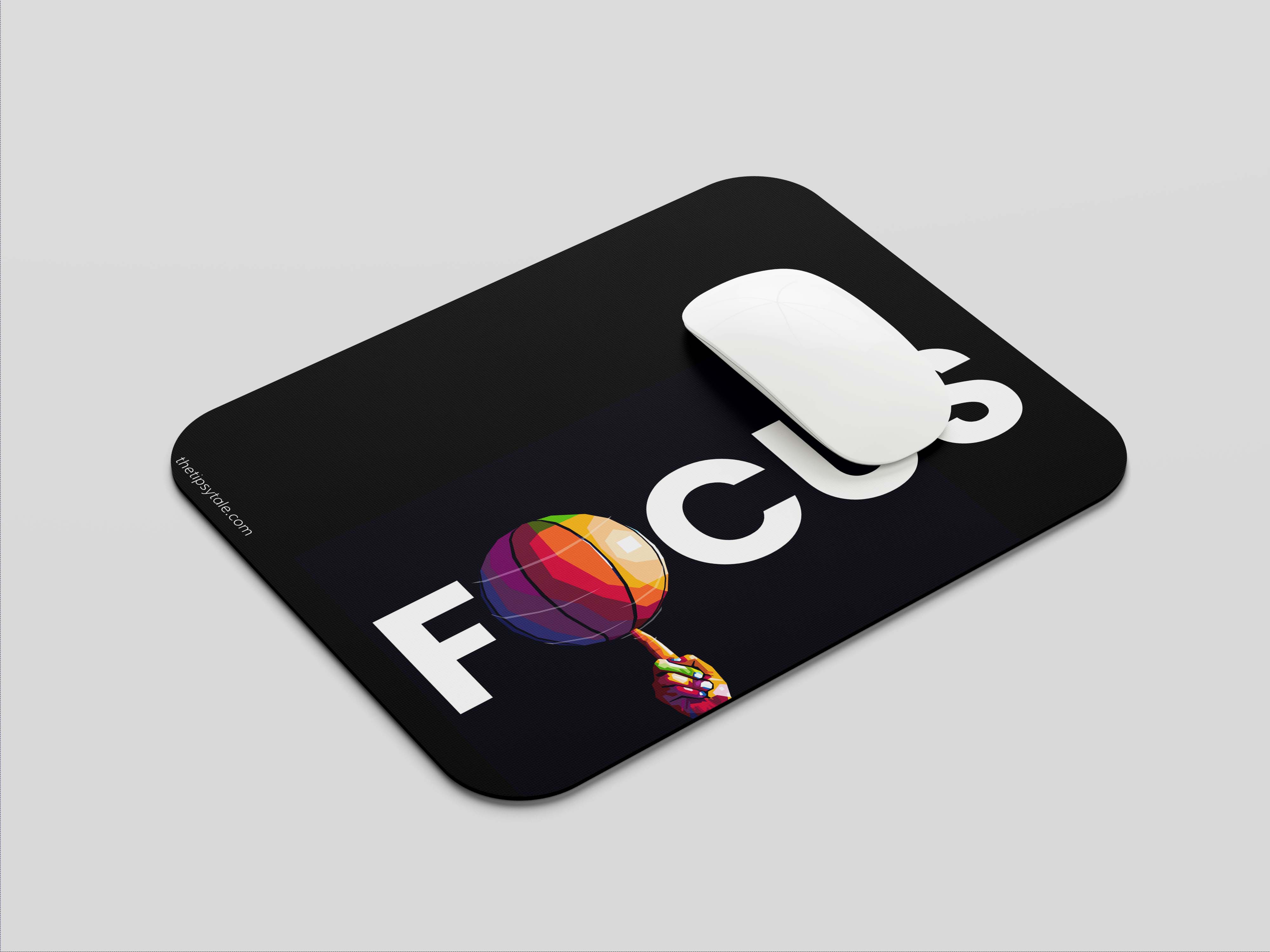 "FOCUS ON THE BALL " Mousepad Enhance Your Workspace with Style