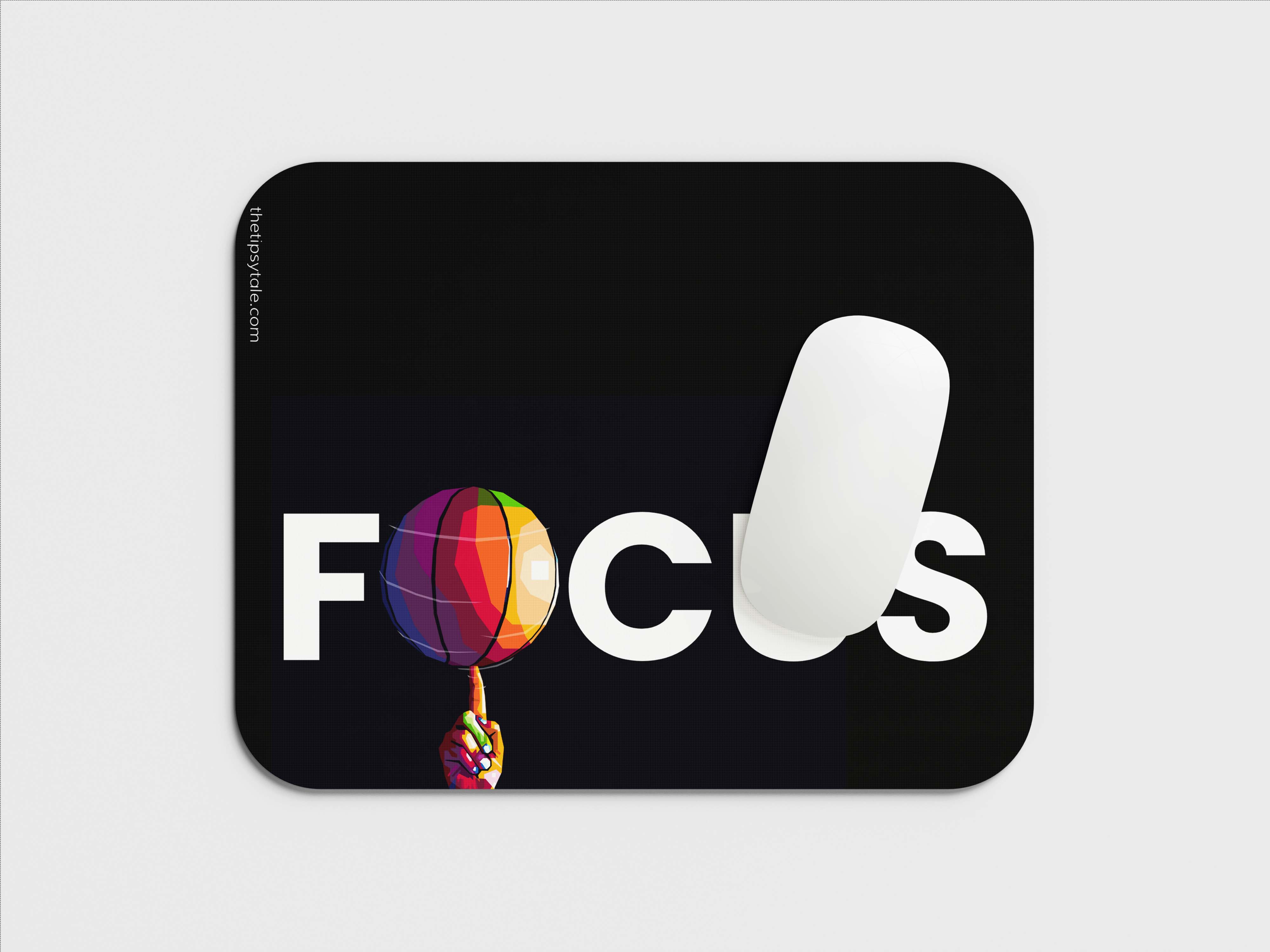 "FOCUS ON THE BALL " Mousepad Enhance Your Workspace with Style