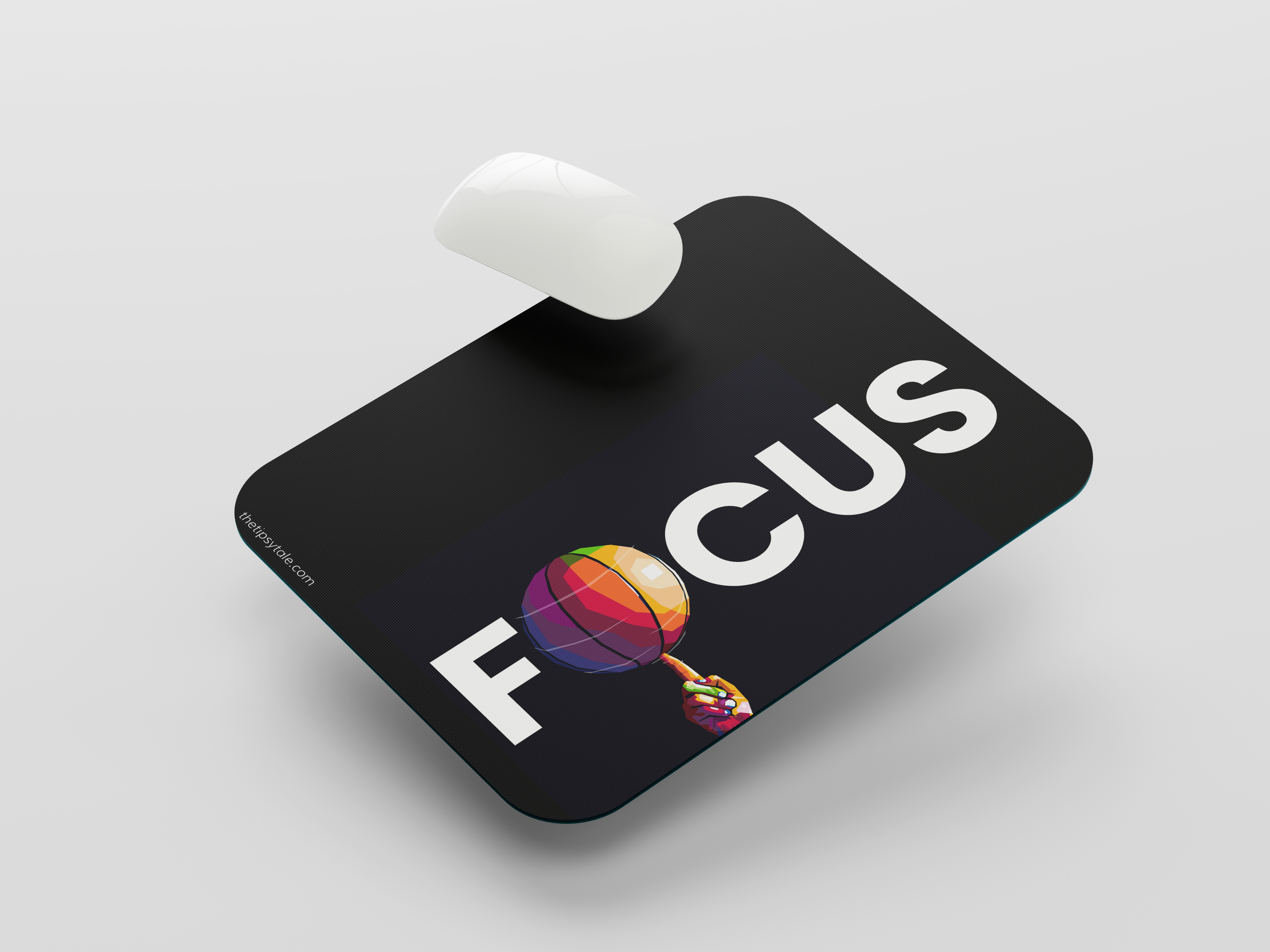 "FOCUS ON THE BALL " Mousepad Enhance Your Workspace with Style