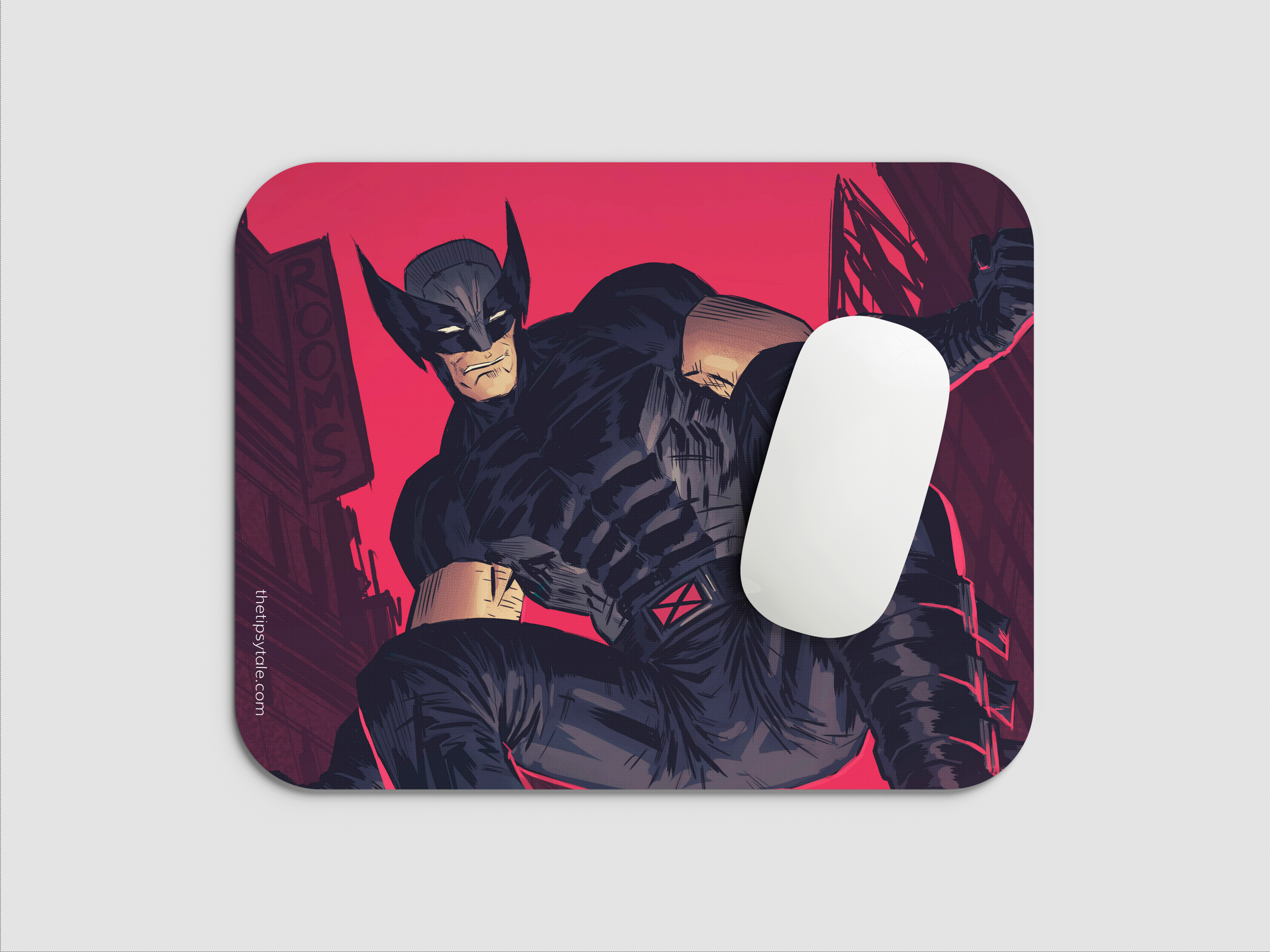 "WOLVERINE IN BLACK SUIT" Mousepad Enhance Your Workspace with Style