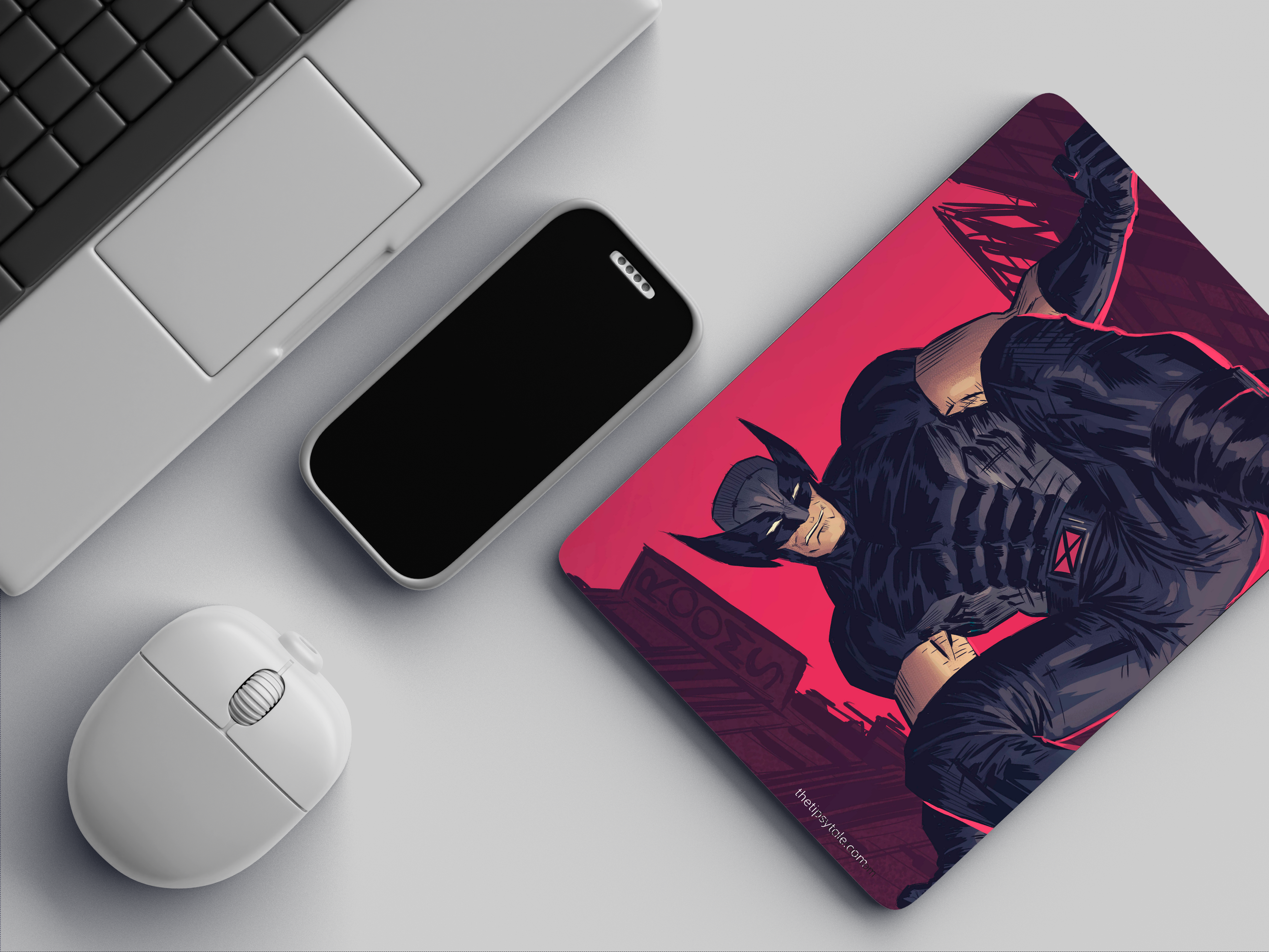 "WOLVERINE IN BLACK SUIT" Mousepad Enhance Your Workspace with Style